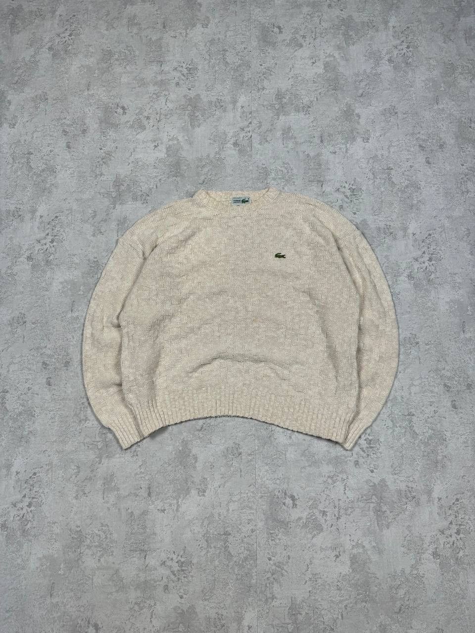 Lacoste Vintage Lacoste Beige Sweater Size 4 Size US M / EU 48-50 / 2 - 1 Thumbnail