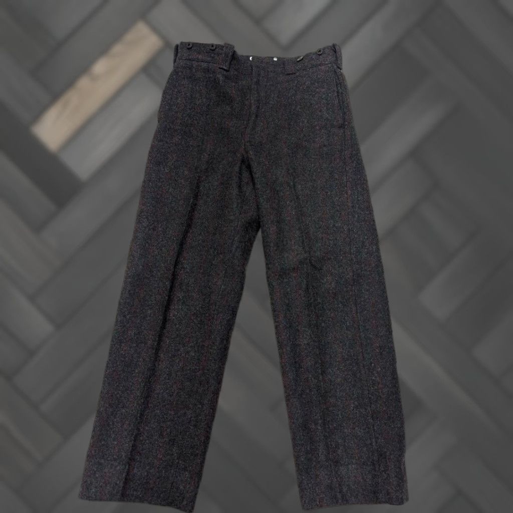 Vintage VINTAGE Woolrich pants 34x30 WOOLRICH hunting Malone windowpane gray Wool woollen pants Mens 34x30 Woolrich Malone windowpane 90s event era Size US 34 / EU 50 - 1 Thumbnail