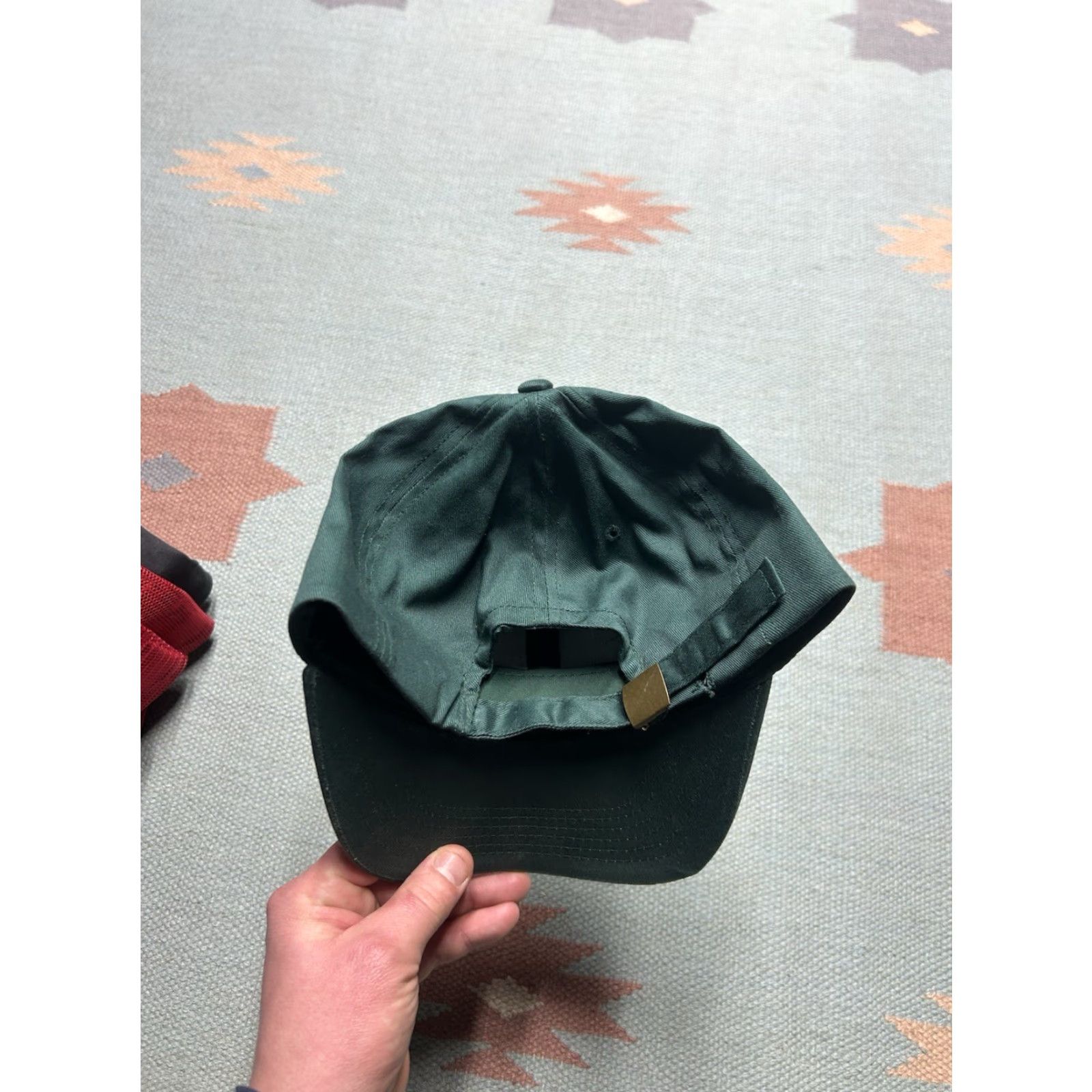Native VINTAGE strapback hat cap Alaska fish native graphic forest green adjustable Men Adjustable Green Fish Logos strapback Men Size ONE SIZE - 4 Thumbnail