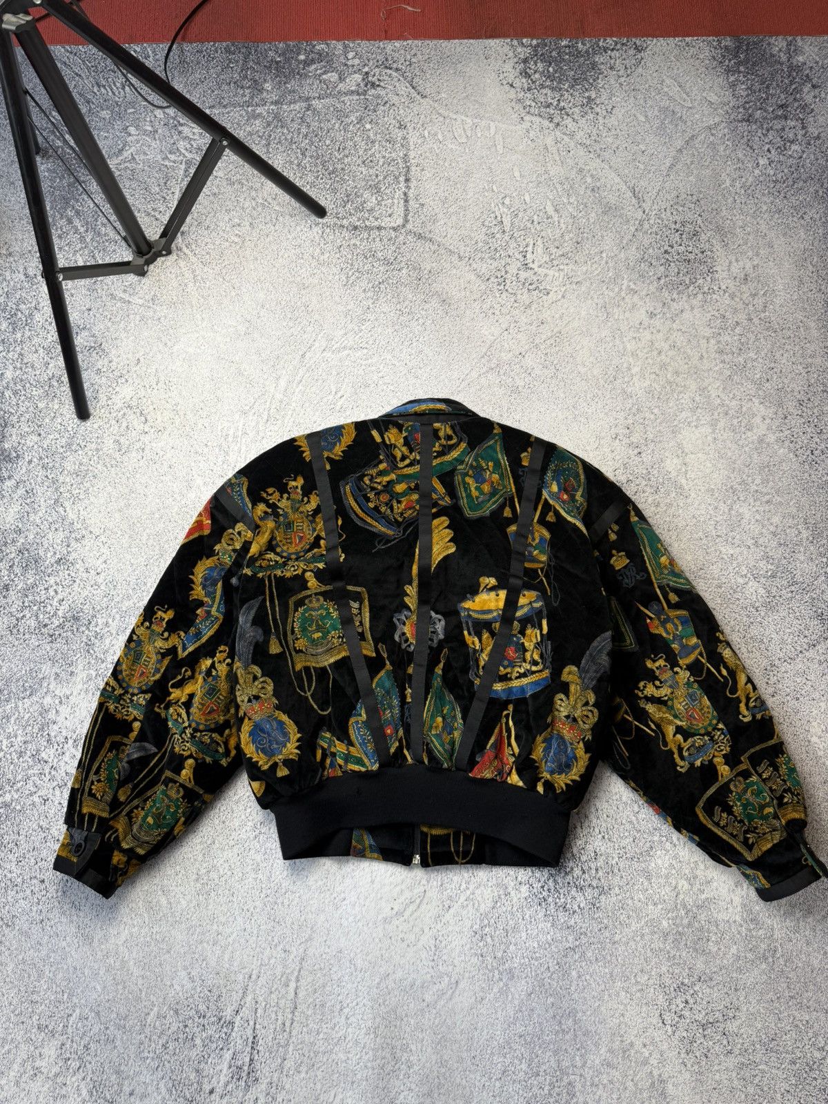 Escada Escada by Margaretha Ley 1980's Multi Printed Velvet Jacket Size XS / US 0-2 / IT 36-38 - 19 Thumbnail