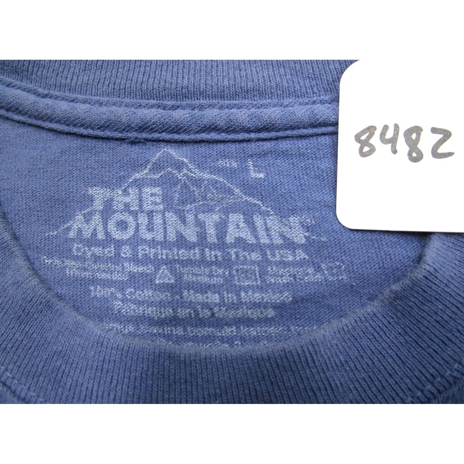 The Mountain The Mountain Shirt Men Large Blue Short Sleeve Cotton Graphic Print Logo T-Shirt For Outdoor Quotes Shirt Mens Size US L / EU 52-54 / 3 - 8 Thumbnail