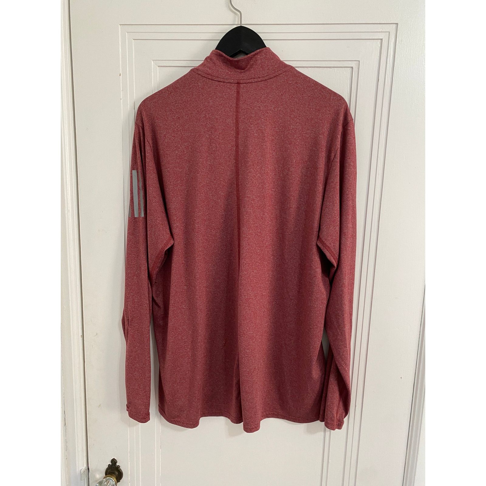 Adidas Adidas Climalite Red 1/4-zip Long-Sleeve Size XL Size US XL / EU 56 / 4 - 5 Thumbnail
