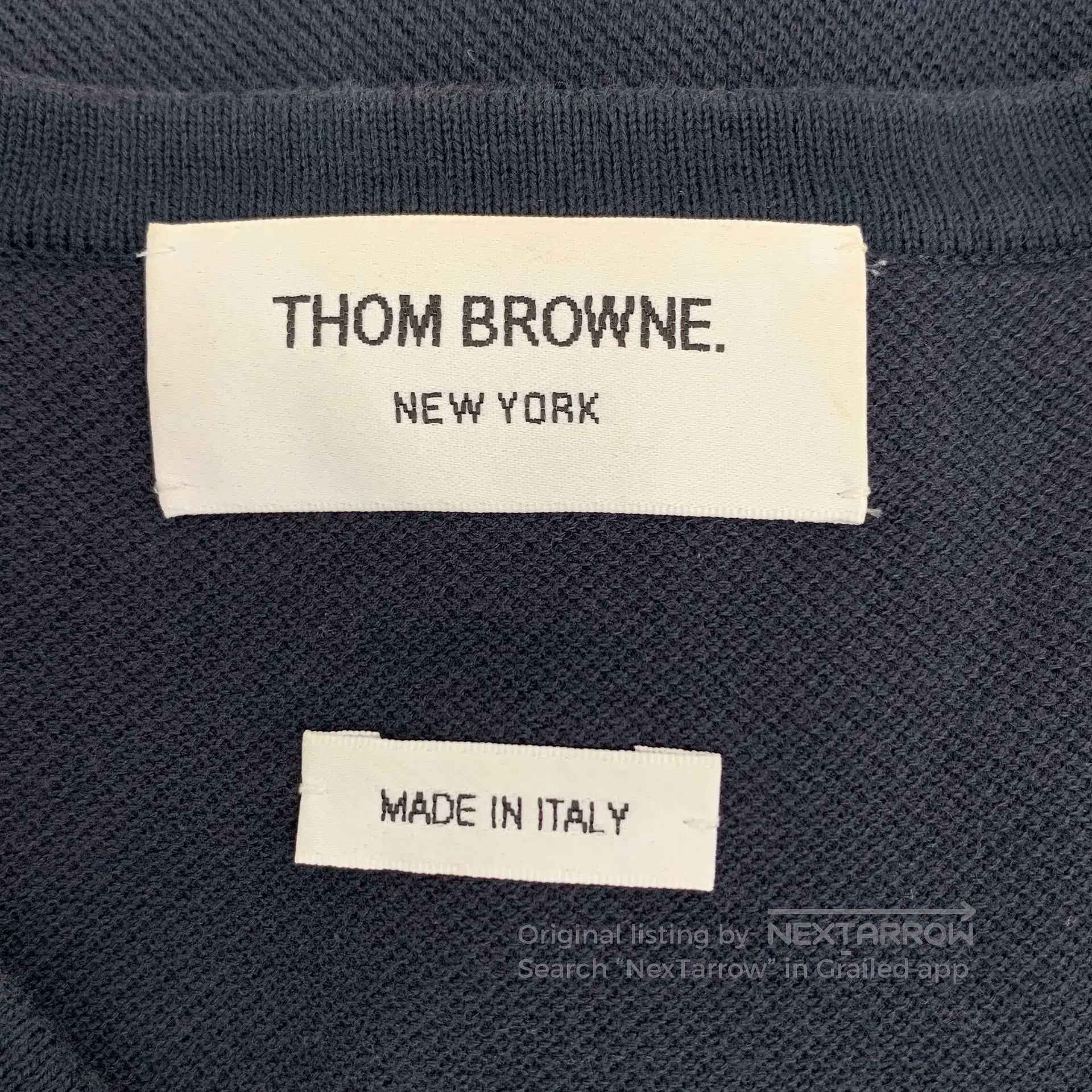 Thom Browne Thom Browne Dark blue cotton round neck long sleeve single Size M / US 6-8 / IT 42-44 - 5 Thumbnail