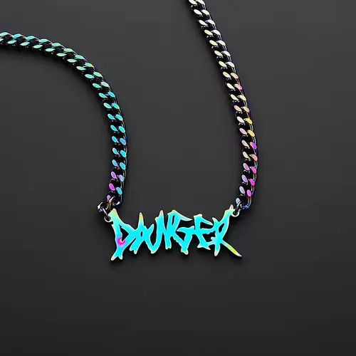 Jewelry DANGER Pendant Necklace Chain Size ONE SIZE - 4 Thumbnail