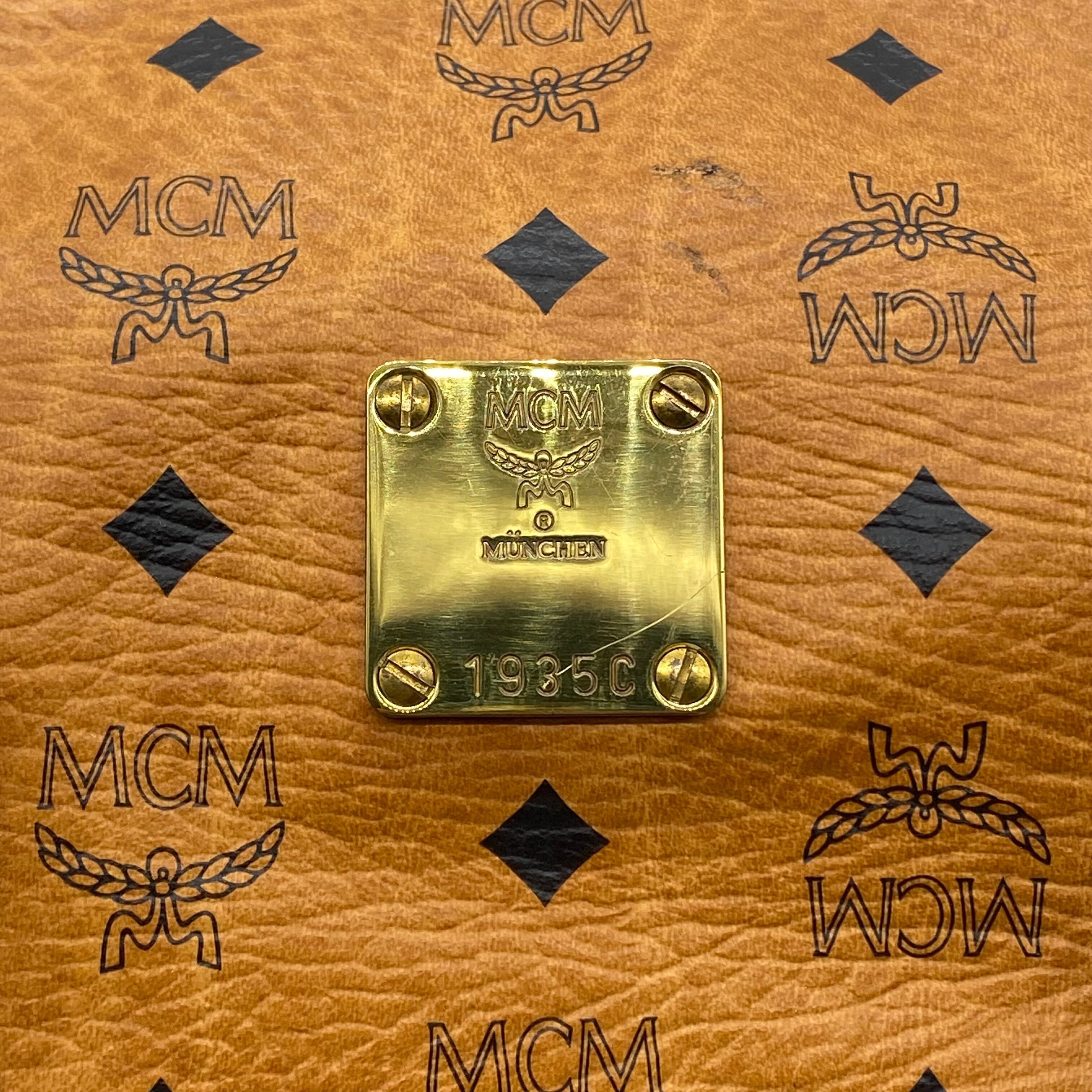 MCM MCM Visetos Boston Bag Cognac Size ONE SIZE - 10 Thumbnail