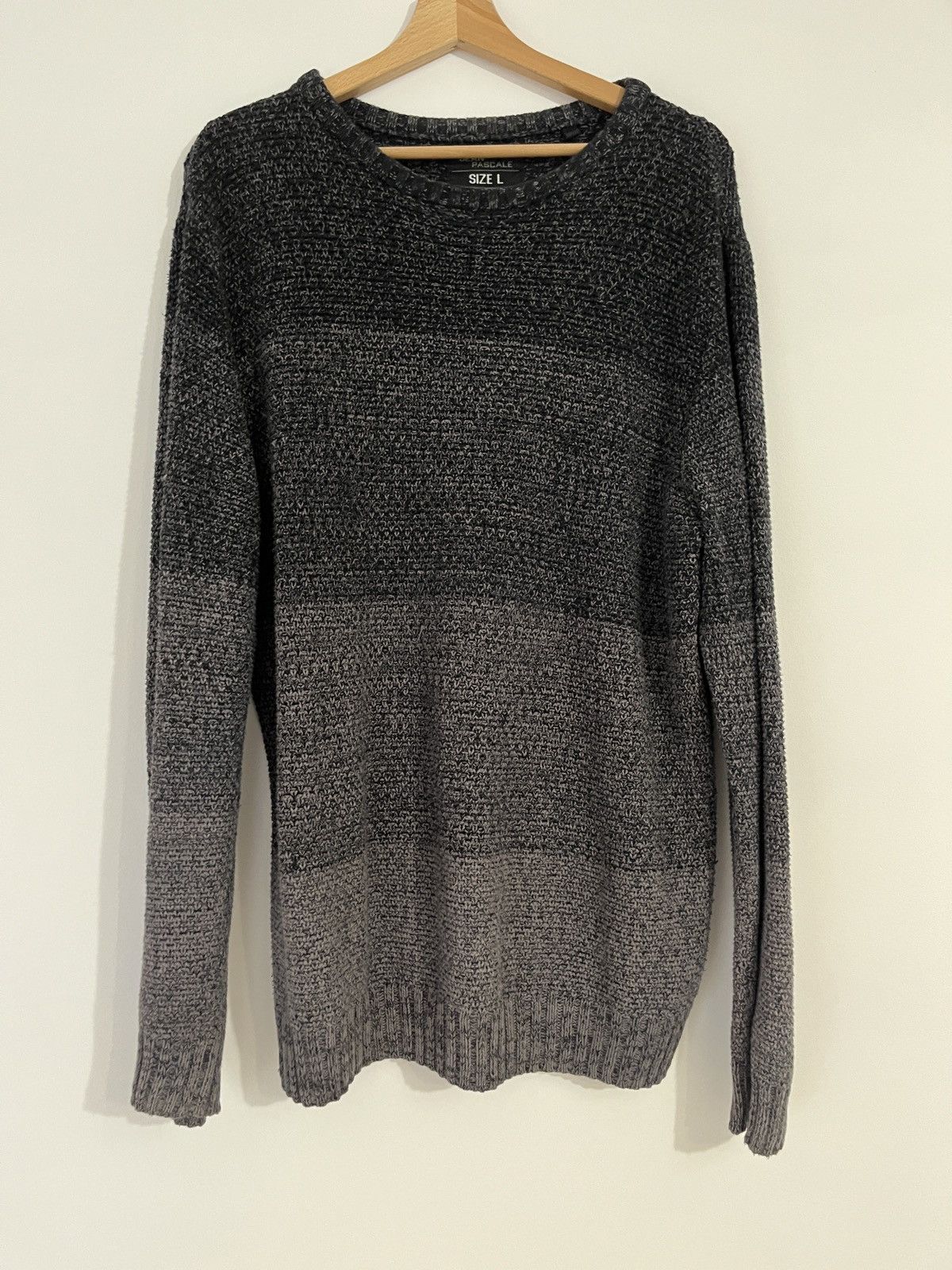 Vintage Vintage black and grey stripes sweater Size US L / EU 52-54 / 3 - 1 Thumbnail