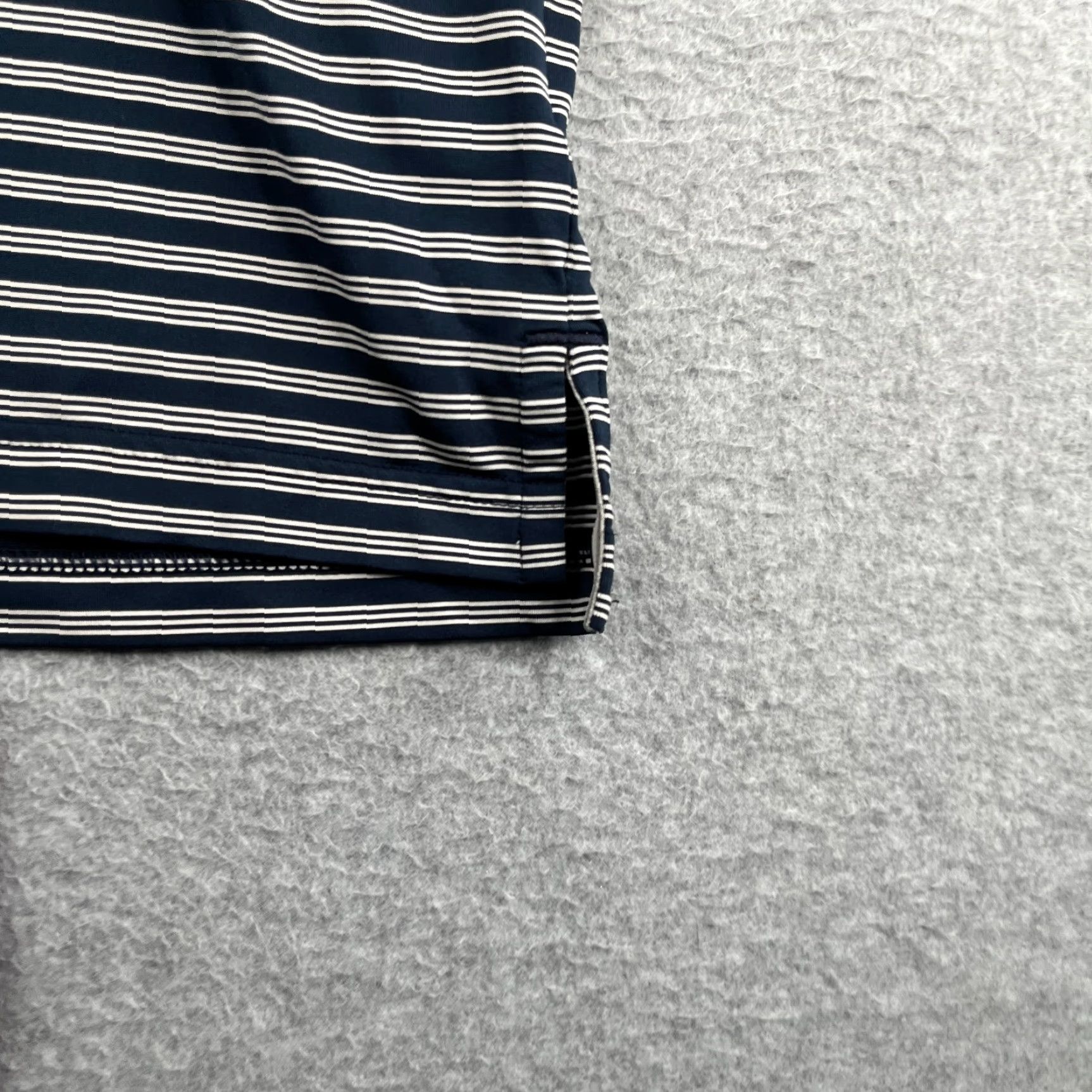 Adidas Adidas Polo Shirt Large Navy Blue White Striped Performance Casual Stretch Mens Size US L / EU 52-54 / 3 - 2 Thumbnail