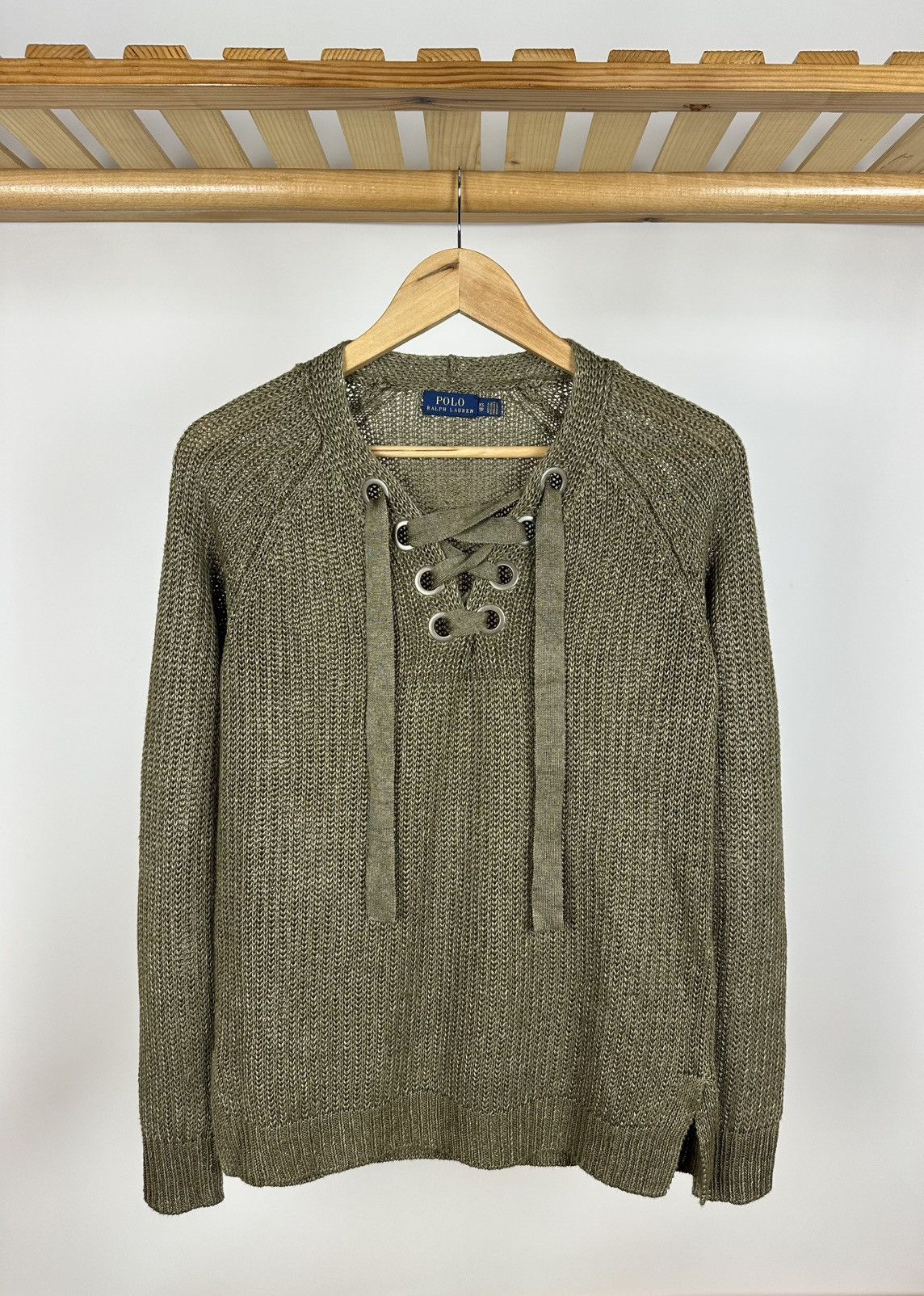 Polo Ralph Lauren Polo Ralph Lauren Linen Lace-Up Women's Sweater Size XS Size XS / US 0-2 / IT 36-38 - 1 Thumbnail