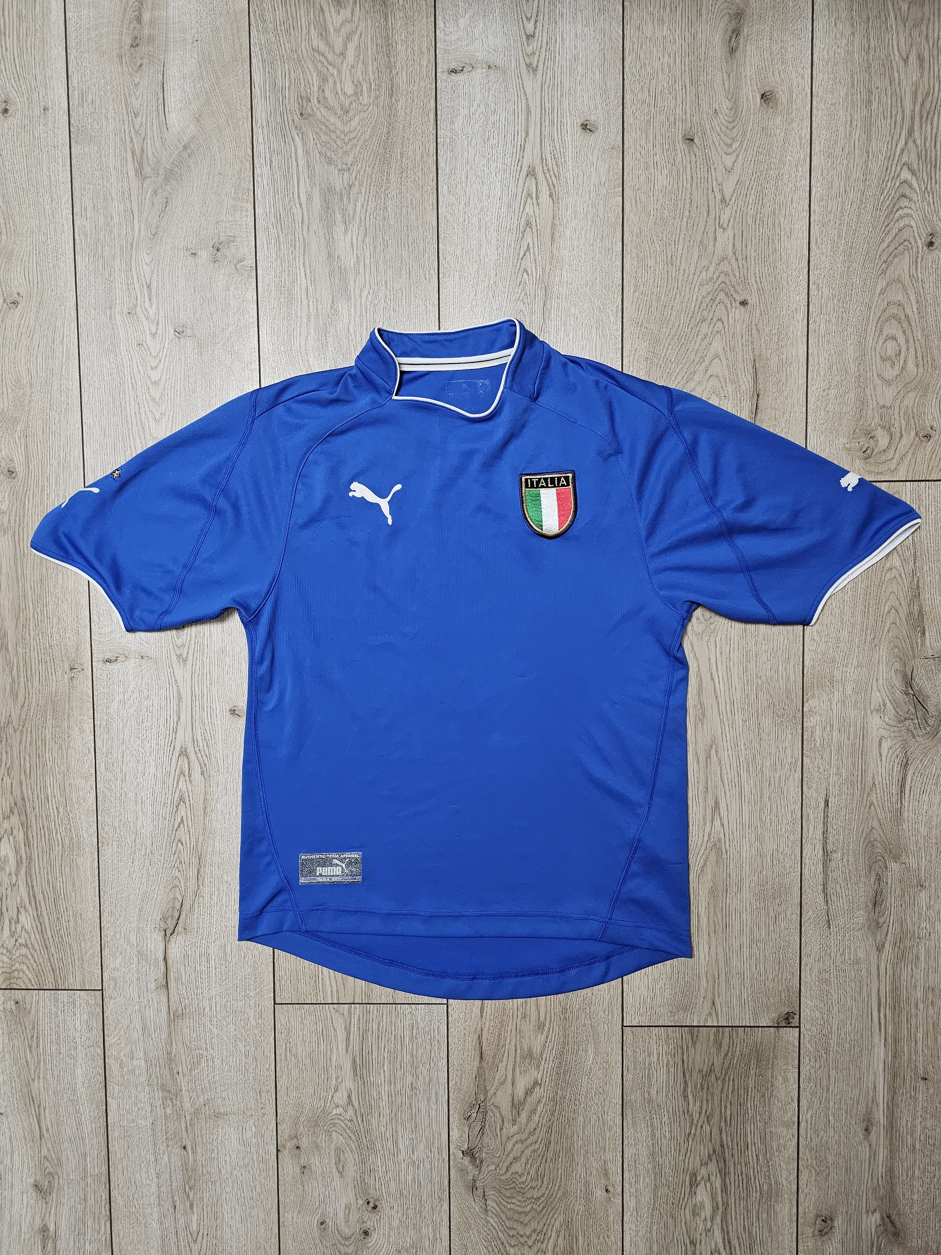 Puma ITALY 2003 2004 HOME FOOTBALL SHIRT ITALIA SOCCER JERSEY Size US S / EU 44-46 / 1 - 1 Thumbnail