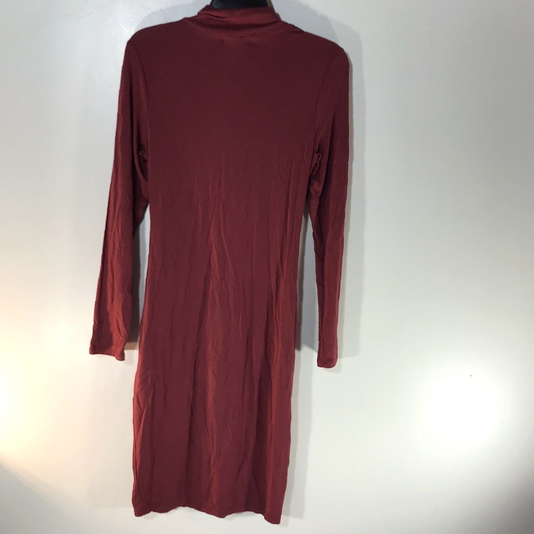 Vintage CHARLOTTE RUSSE Berry Bodycon Dress Long Sleeve V-Neck Knee Length Women's Size M Size M / US 6-8 / IT 42-44 - 2 Thumbnail