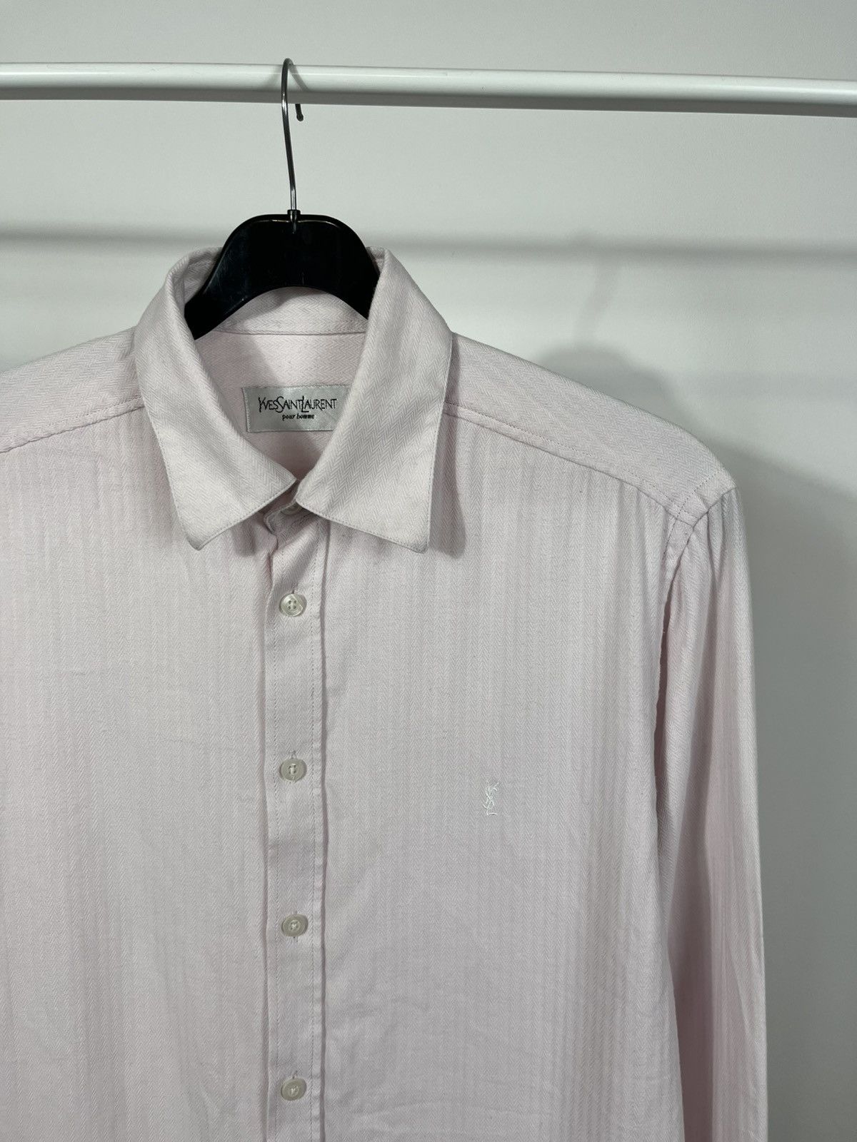 Yves Saint Laurent Yves Saint Laurent Pour Homme Pink Shirt Size M Size US M / EU 48-50 / 2 - 5 Thumbnail