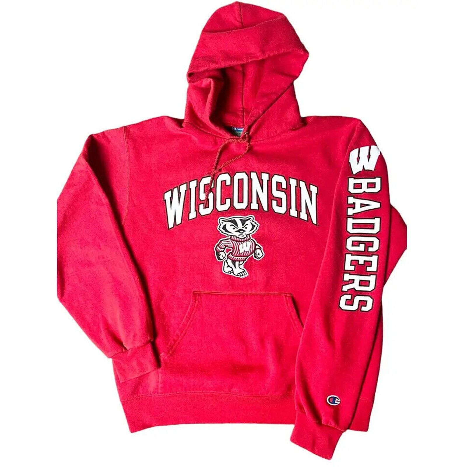 Champion Wisconsin Badgers Vintage Champion Mens Sweatshirt Red M Size US M / EU 48-50 / 2 - 1 Thumbnail