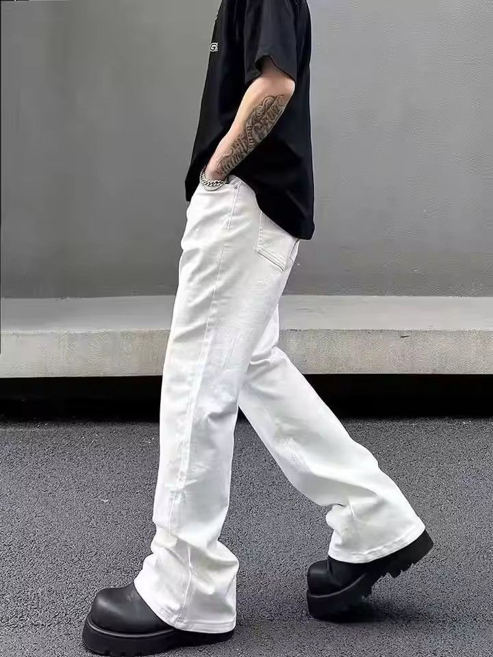 Japanese Brand Stacked Denim - Wide Leg Streetwear Relaxed Fit Size US 32 / EU 48 - 3 Thumbnail