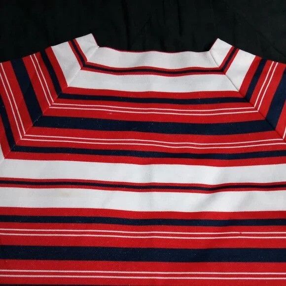 Other Vintage 70s Striped Polyester T-Shirt Top Short Sleeve Size S / US 4 / IT 40 - 3 Thumbnail