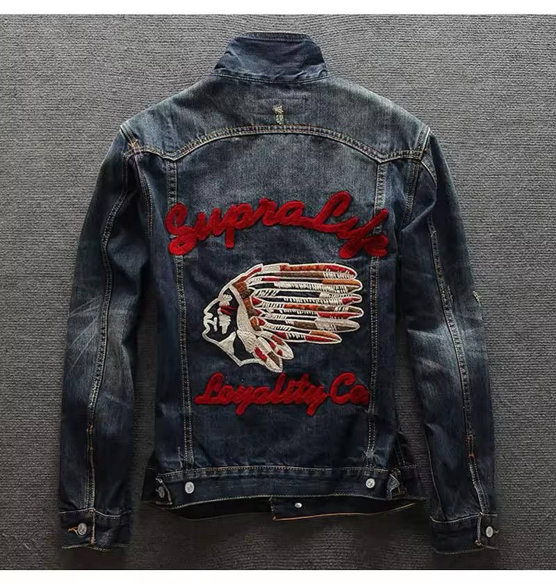 Vintage vintage denim jacket Size US XL / EU 56 / 4 - 1 Thumbnail