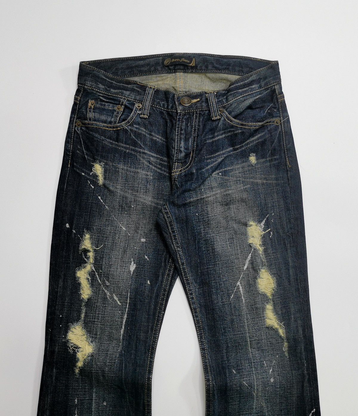 Kapital Bootcut Oririn Japan Paint Platter Distressed Jeans Size US 28 / EU 44 - 2 Thumbnail