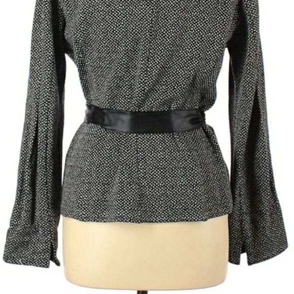 Gerard Darel Gerard Darel Wool Blazer Sz 42 Faux Leather Trim Belted Butt Size M / US 6-8 / IT 42-44 - 8 Thumbnail