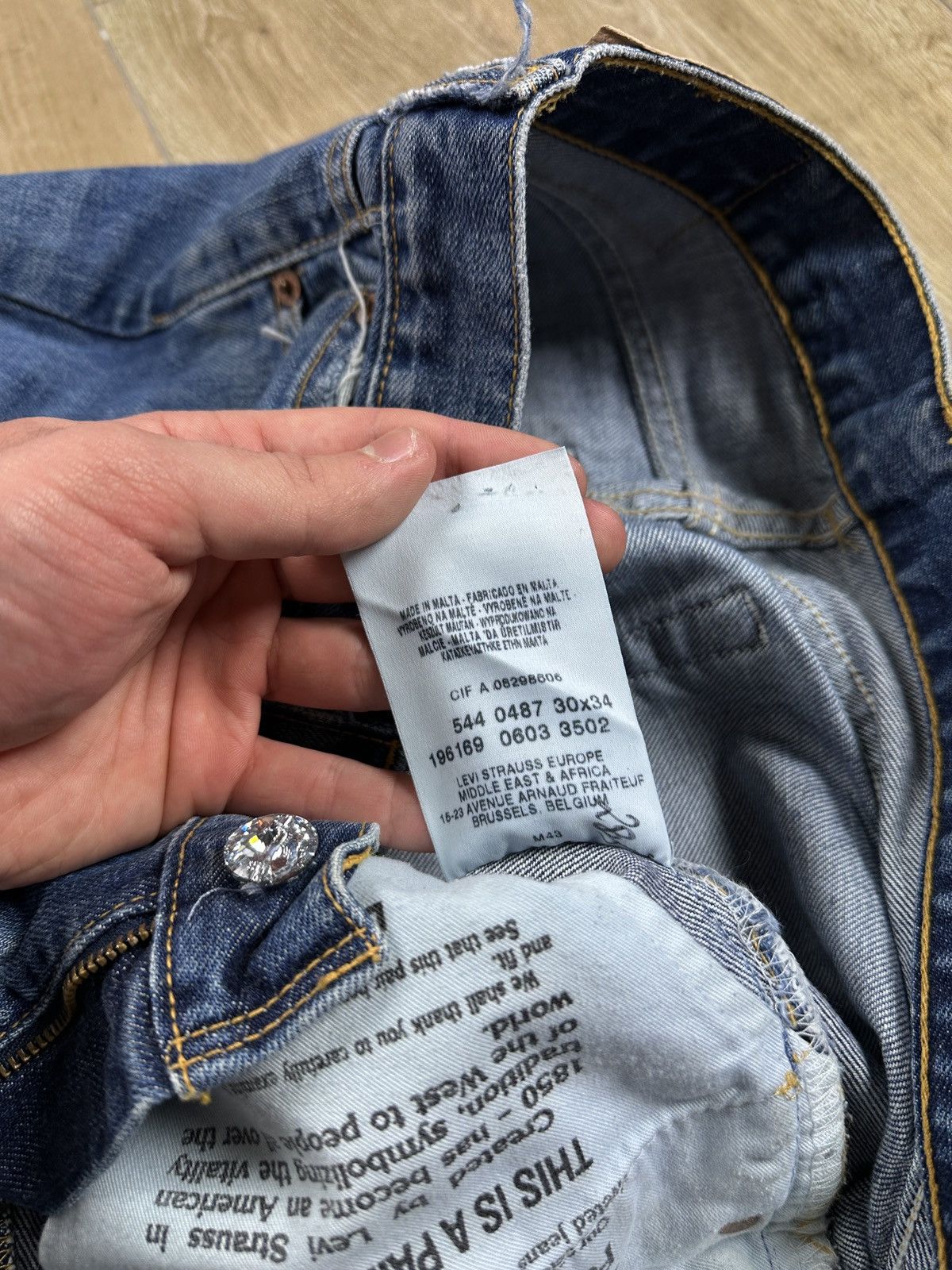 Levi's × Vintage Vintage Y2K Custom Levi’s Patchwork Flared Bootcut Jeans Size 30" / US 8 / IT 44 - 13 Thumbnail