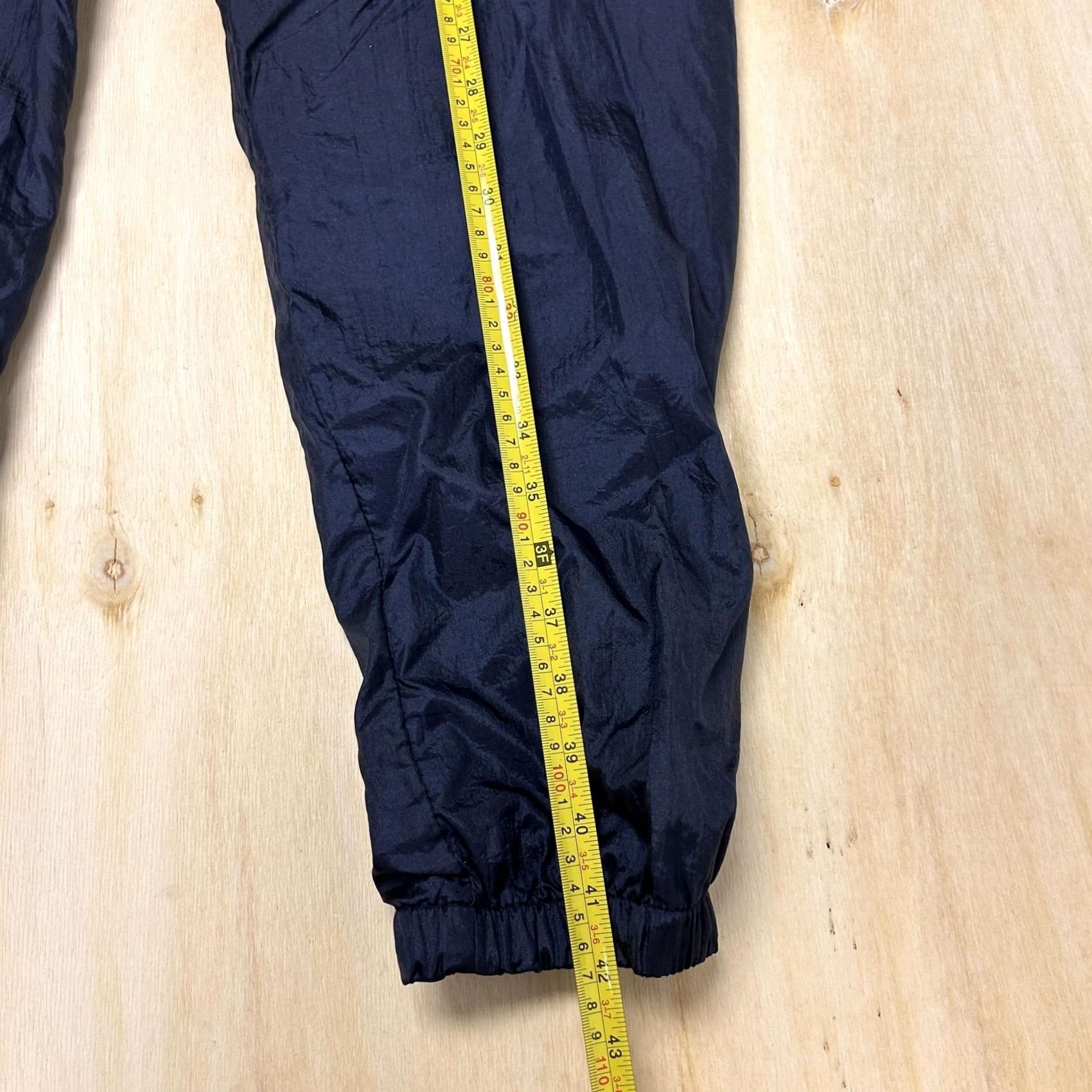 Vintage Vintage Track Pants Mens Med Blue Woven Lined Elastic Waist Tapered Leg Warm Up Size US 31 - 4 Thumbnail