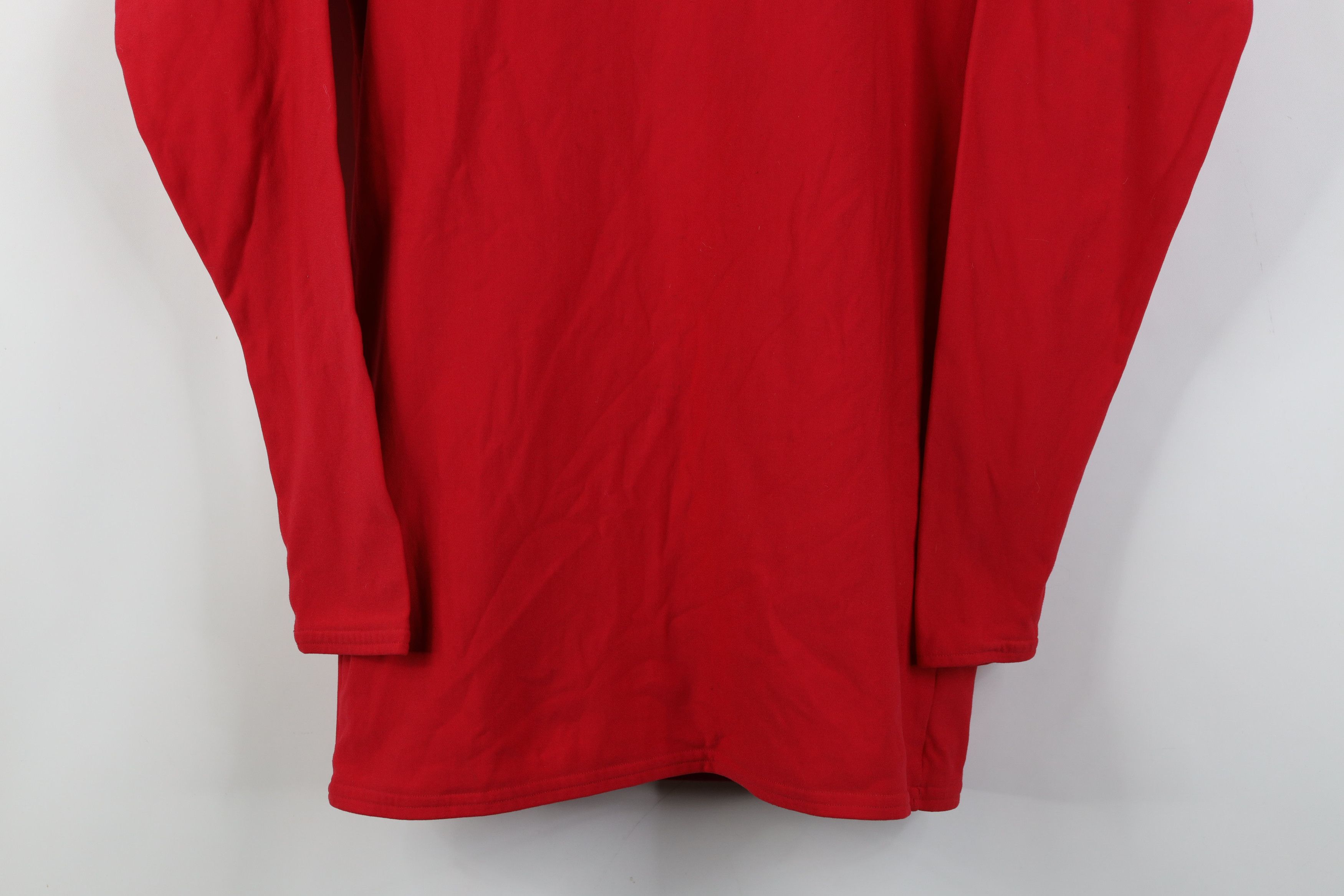 Under Armour Vintage Under Armour Mock Neck Long Sleeve T-Shirt Red Size US XL / EU 56 / 4 - 3 Thumbnail