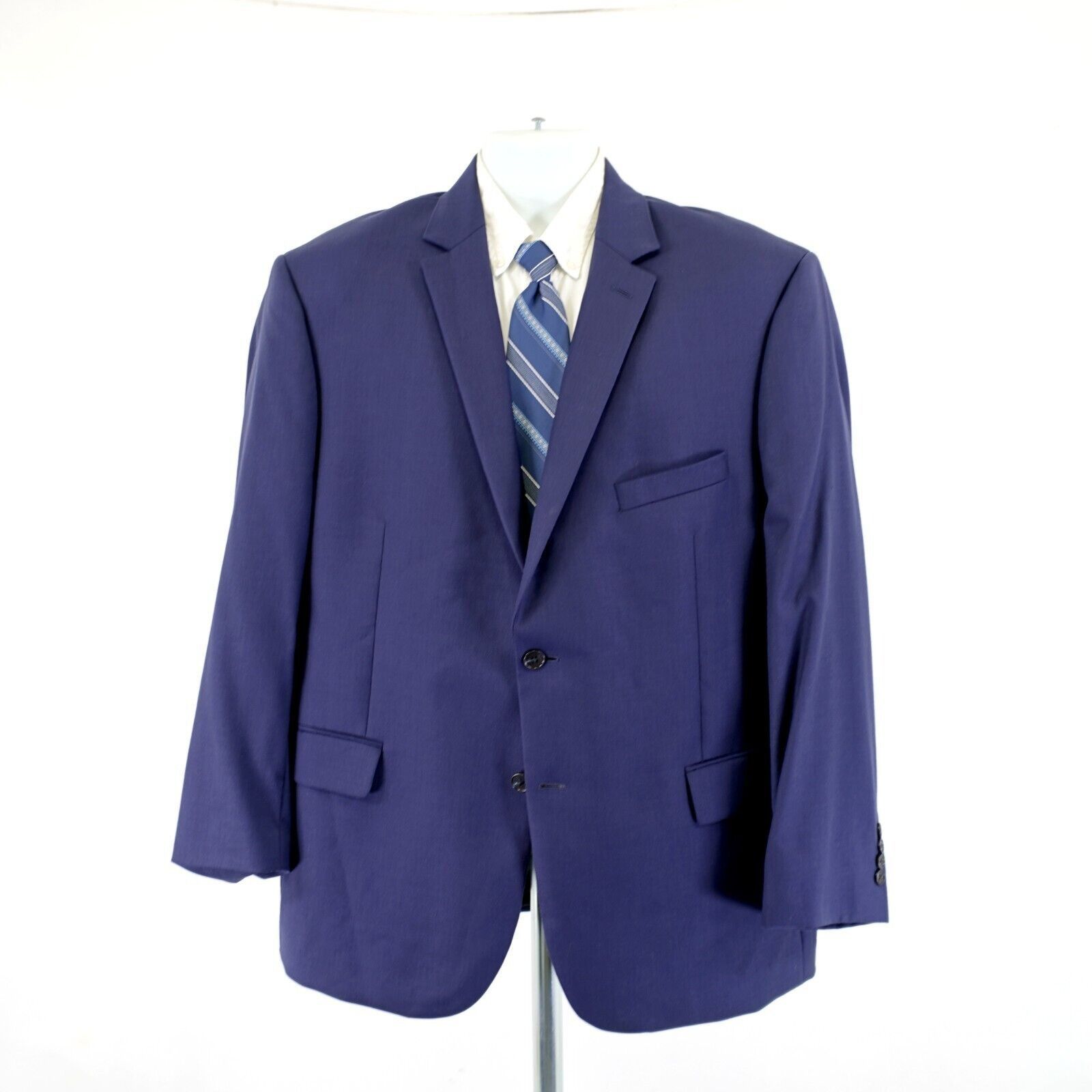 Jos. A. Bank Jos A Bank Travelers Tailored Fit Wool Blue Twill 46R / Slim Size 46R - 4 Thumbnail