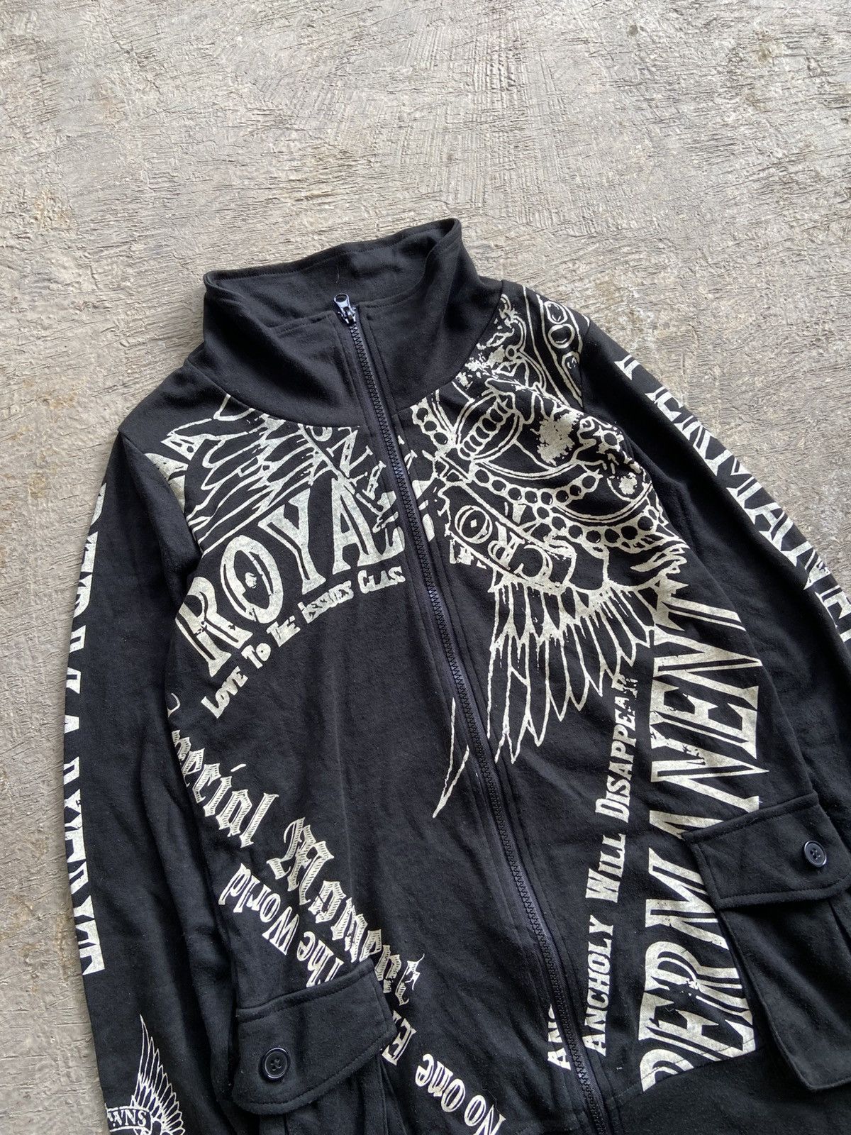 Le Grande Bleu (L.G.B.) 2000s M.K.R - Vkei Style Poem Long Sleeve Zip Size US M / EU 48-50 / 2 - 4 Thumbnail