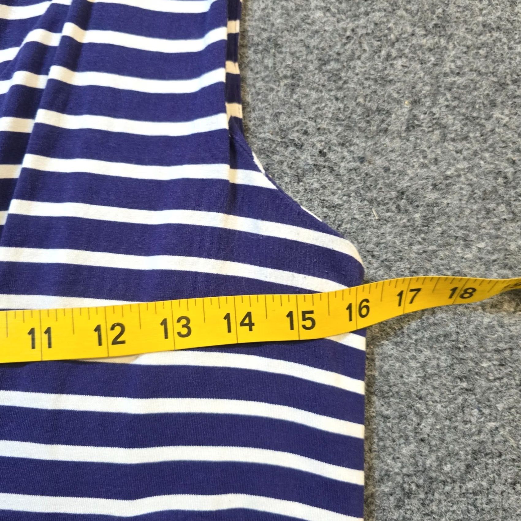 Vintage Joules Dress Womesn 12 Blue White Striped Maxi Stretchy Pockets Casual Capsule Size XL / US 12-14 / IT 48-50 - 4 Thumbnail