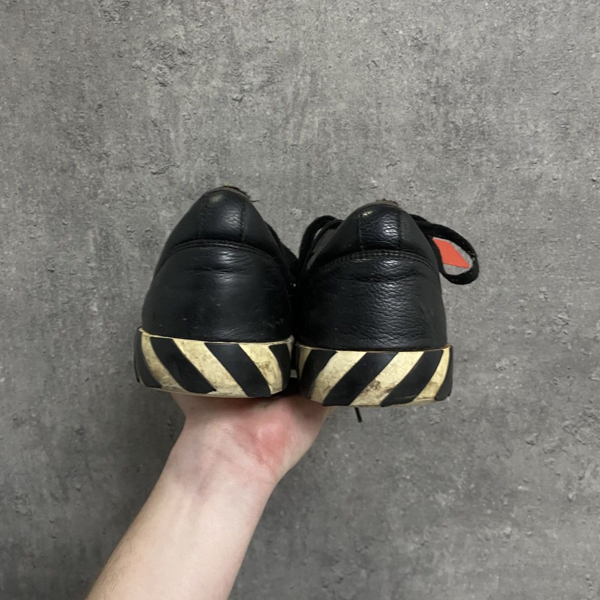 Off-White Off White Vulcanized Leather Arrows Low Top Black Sneakers Size US 11 / EU 44 - 7 Thumbnail