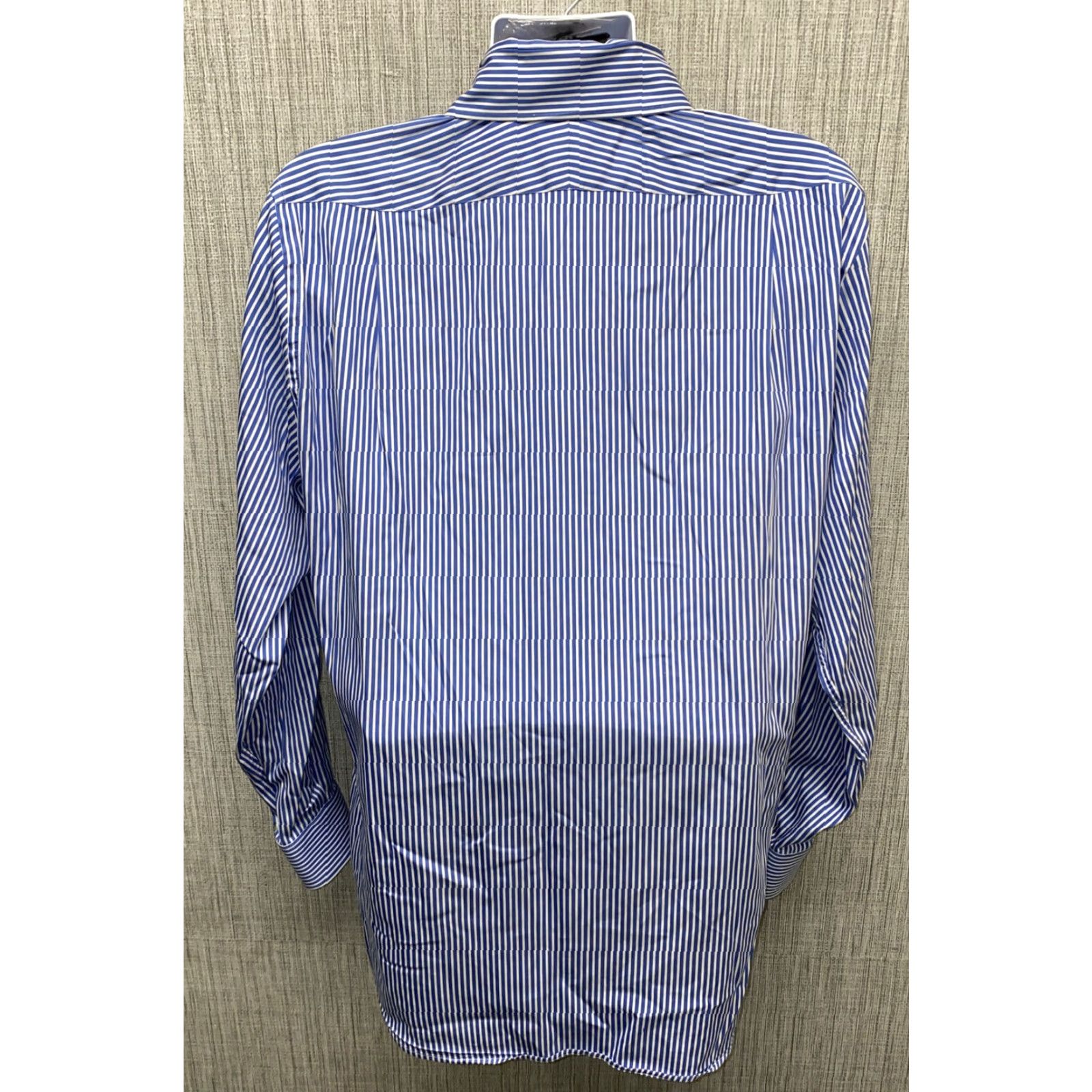 Peter Millar Peter Millar Men's Long Sleeve Button-Up Shirt Size Large Blue White Striped Cotton Blend Multi-Color Size US L / EU 52-54 / 3 - 5 Thumbnail