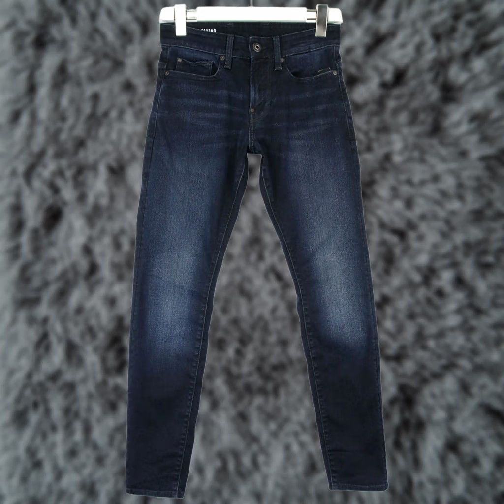 G-Star G-STAR Revend Skinny Jeans Men's W27/L32 Whiskers Faded Denim Blue Size US 27 - 1 Thumbnail