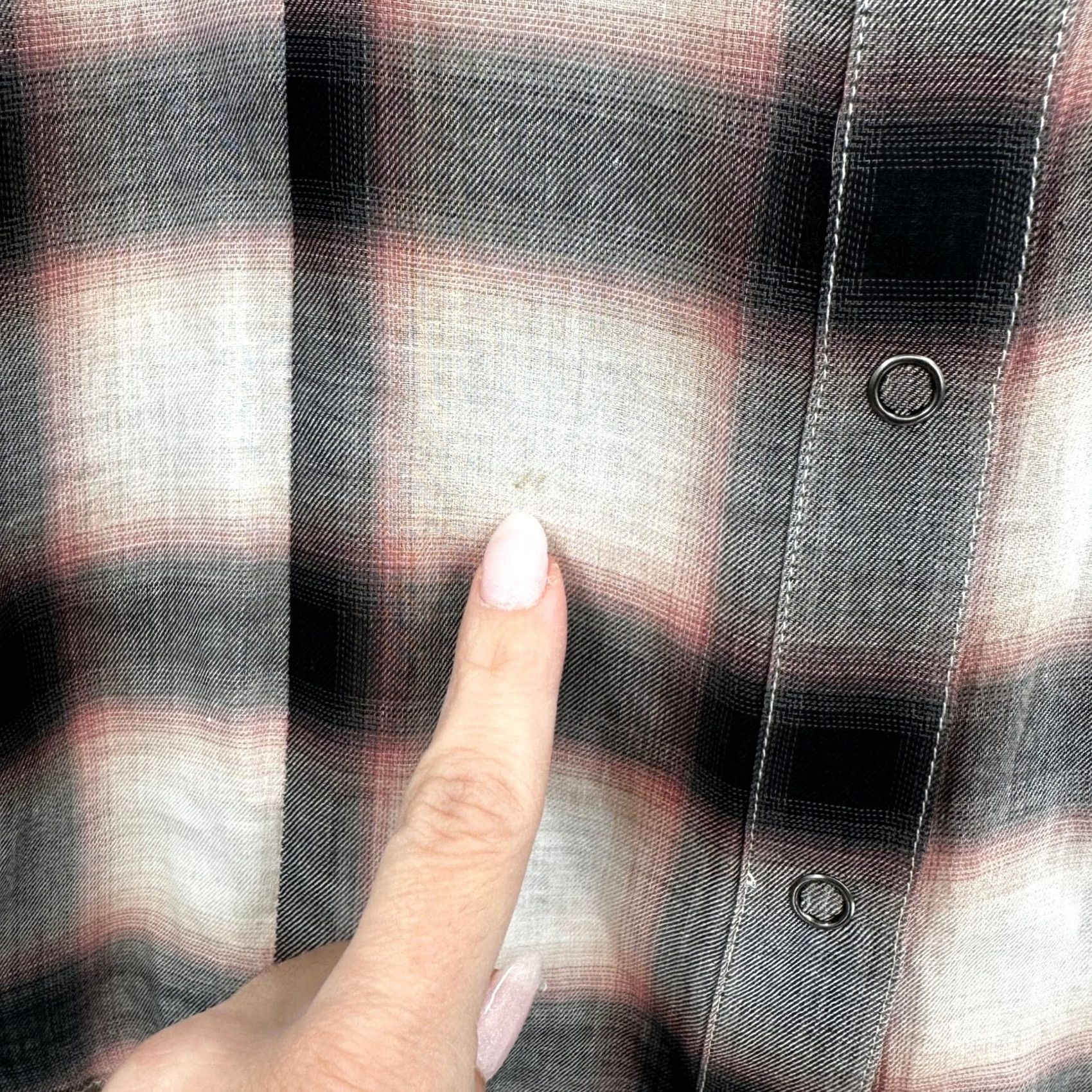 Stetson Stetson Western Snap Front Plaid Shirt Large Cotton Womens Cowgirl Ranch Country Size L / US 10 / IT 46 - 3 Thumbnail