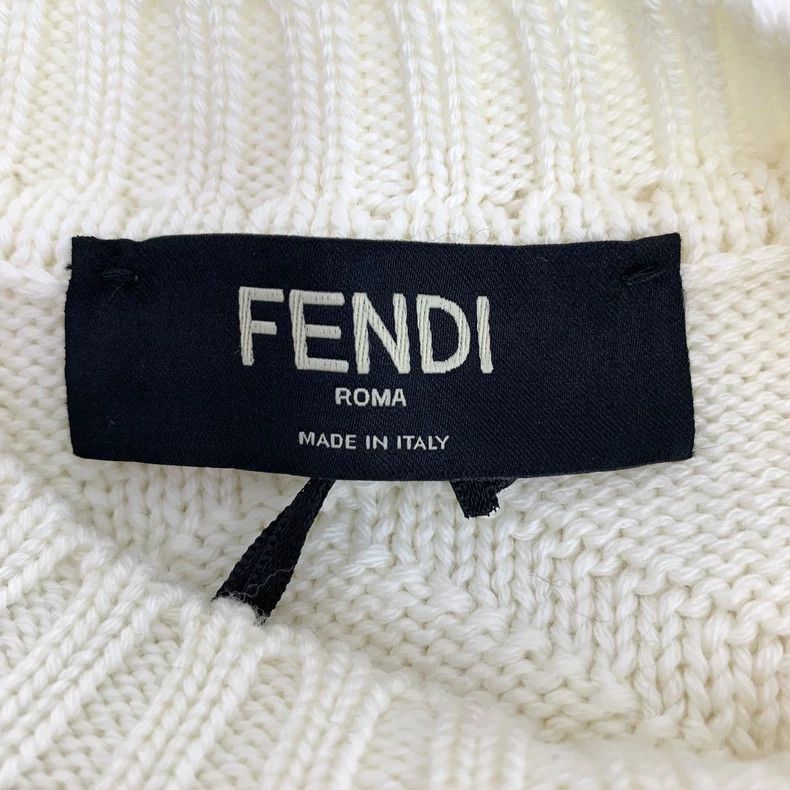 Fendi Beige Logo Embossed Knit Crewneck Sweater Size US S / EU 44-46 / 1 - 5 Thumbnail