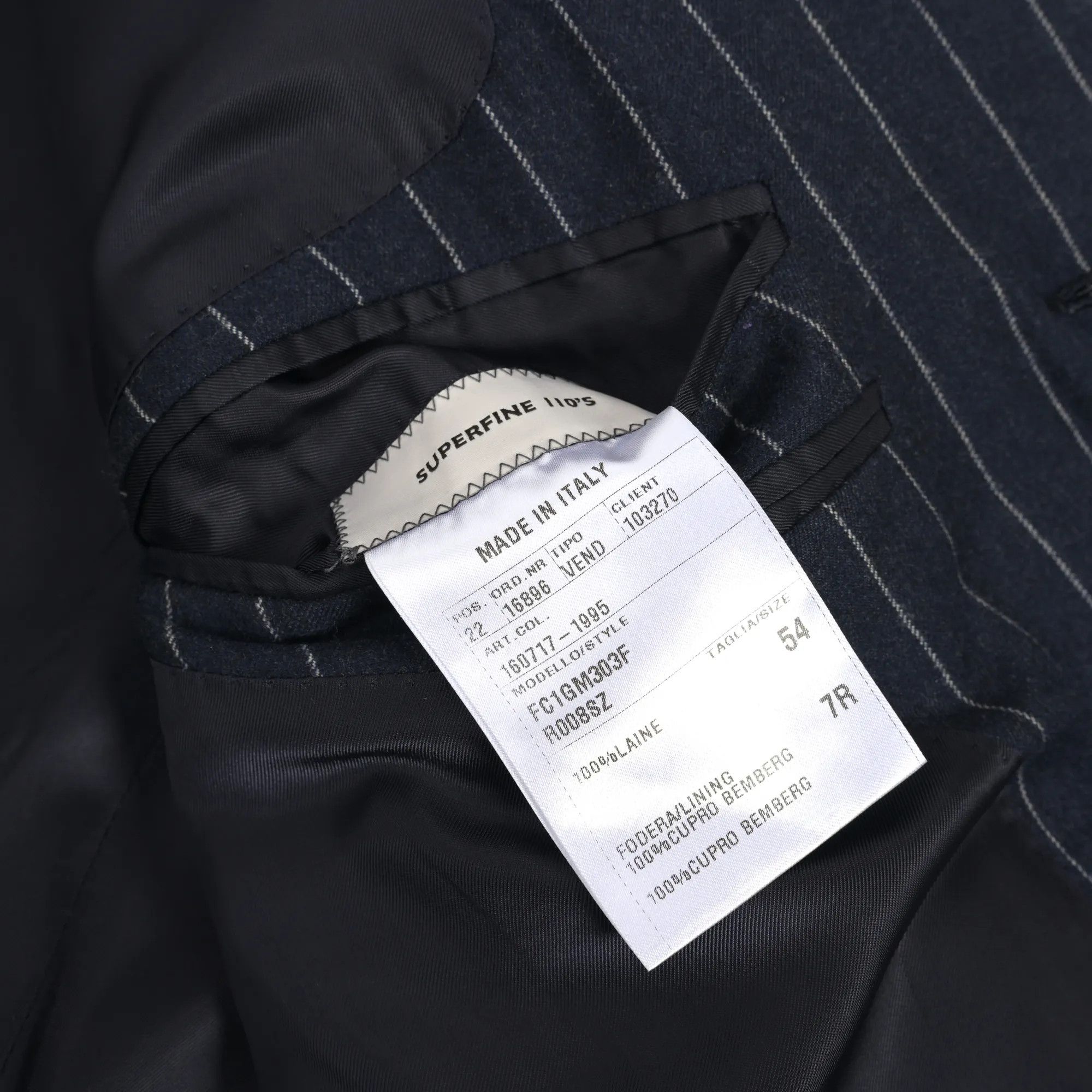 Cifonelli CIFONELLI navy chalk-stripe flannel suit (54 EU) Size 54R - 10 Thumbnail