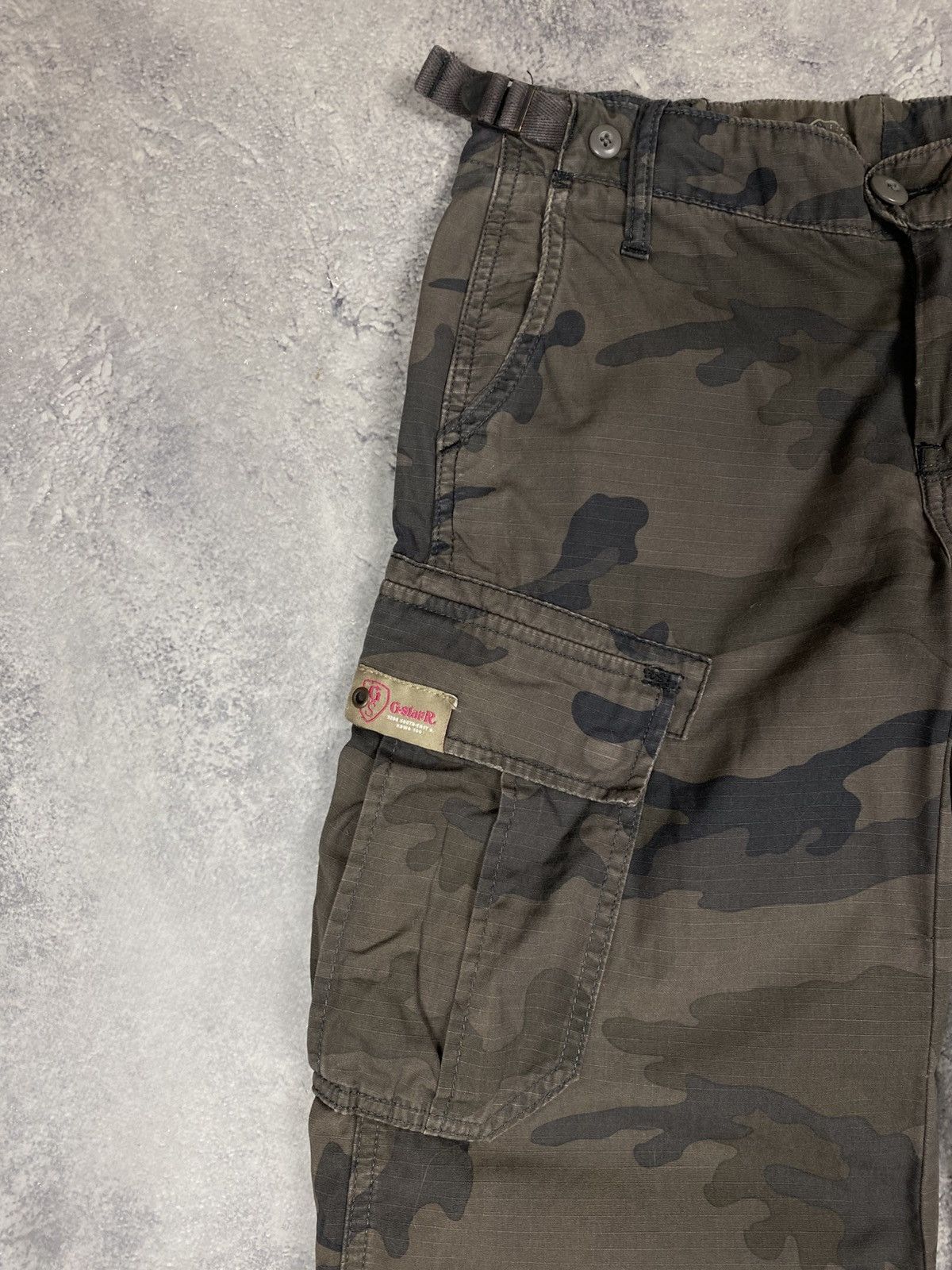 G-Star G Star Raw Danbury Field Cargo Pants Camo Army Bootcut Size 28" / US 6 / IT 42 - 5 Thumbnail