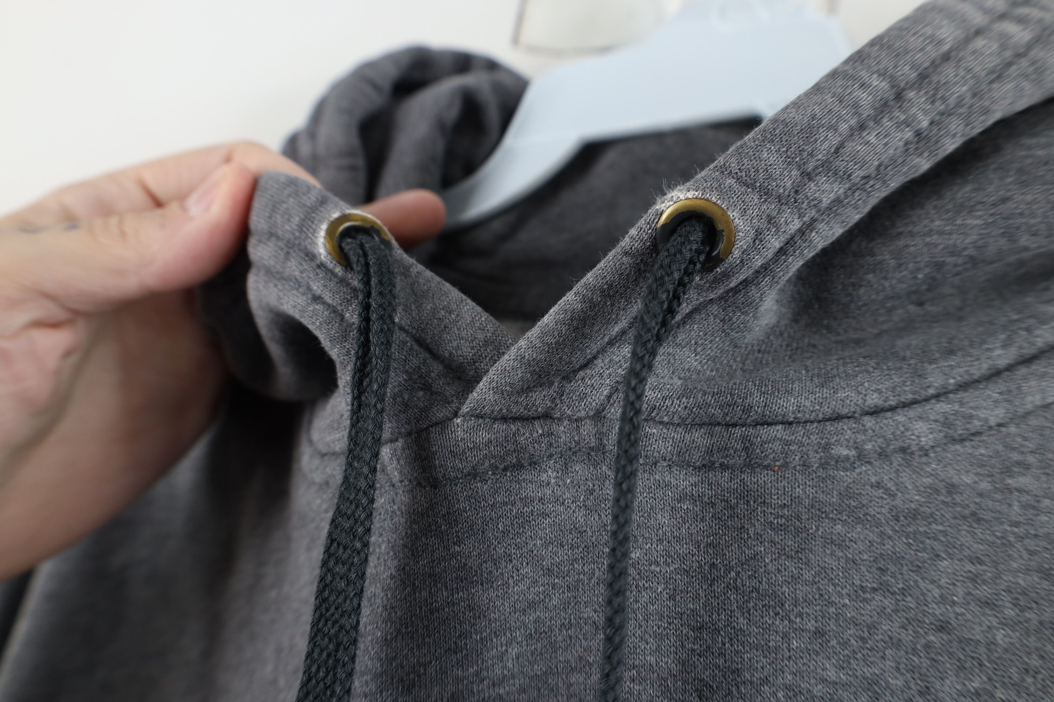 Nike × Vintage Vintage 90s Y2K Nike Travis Scott Mini Swoosh Hoodie Gray Size US L / EU 52-54 / 3 - 10 Thumbnail
