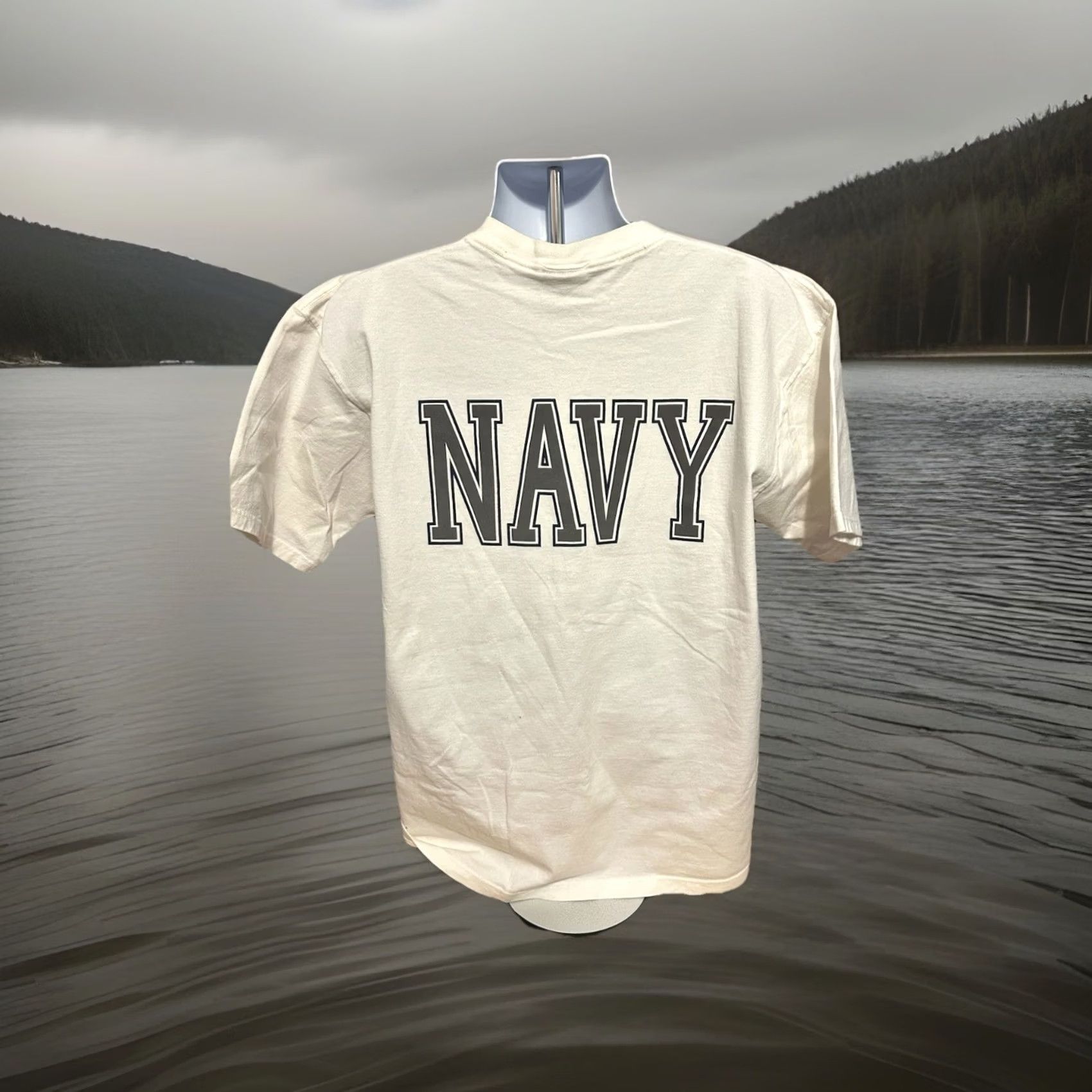 Soffe VINTAGE US Navy Shirt Short Sleeve Men XL Double Sided Reflective Graphic Soffe’s Choice Navy Logo Tee Size US XL / EU 56 / 4 - 5 Thumbnail