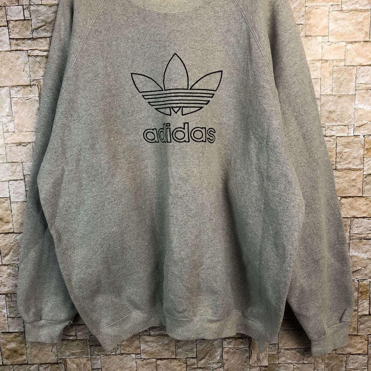 Adidas Adidas baggy vintage Grey Sweatshirt #A708 Size US XL / EU 56 / 4 - 3 Thumbnail