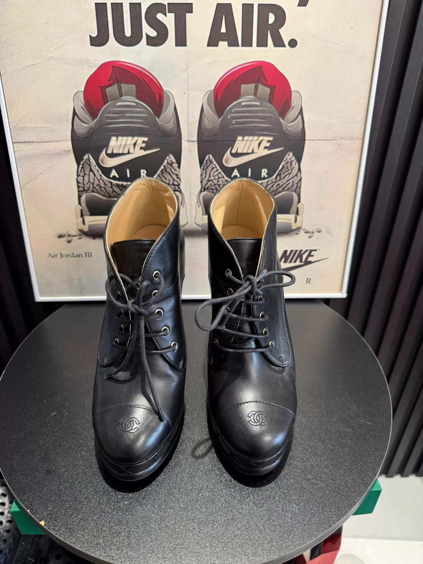 Chanel CHANEL Round Toe Lace-Up Stiletto Heel Short Boots Size 38 Size US 7.5 / IT 37.5 - 2 Thumbnail