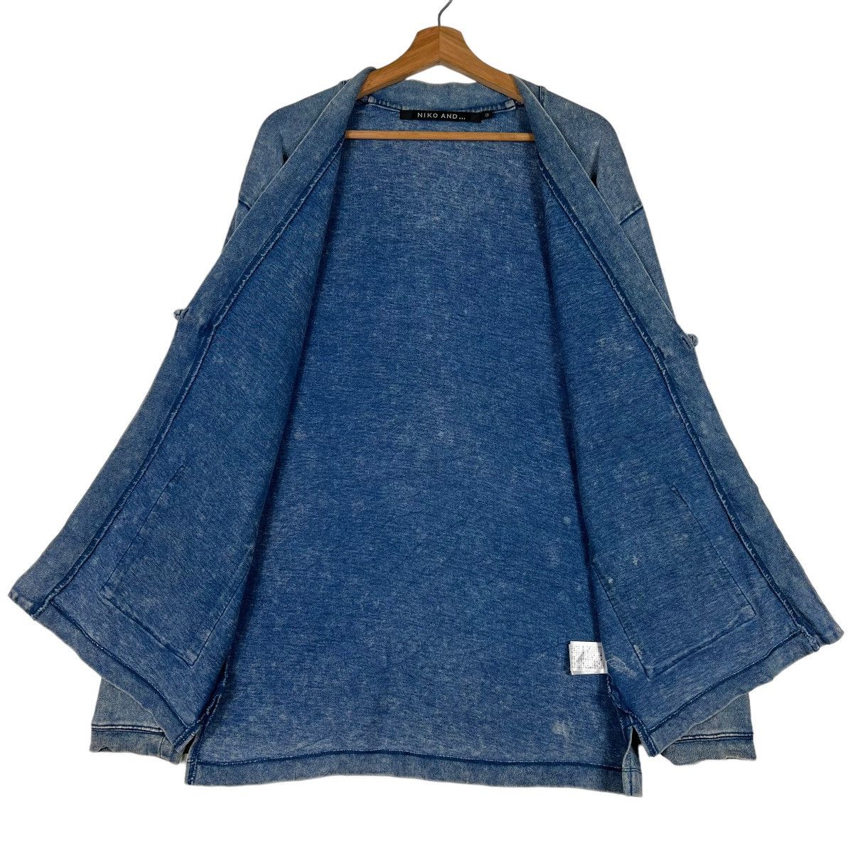 Designer 🔥 NIKO AND DYED WASHED INDIGO MANDARIN CARDIGAN JACKET Size US L / EU 52-54 / 3 - 11 Thumbnail