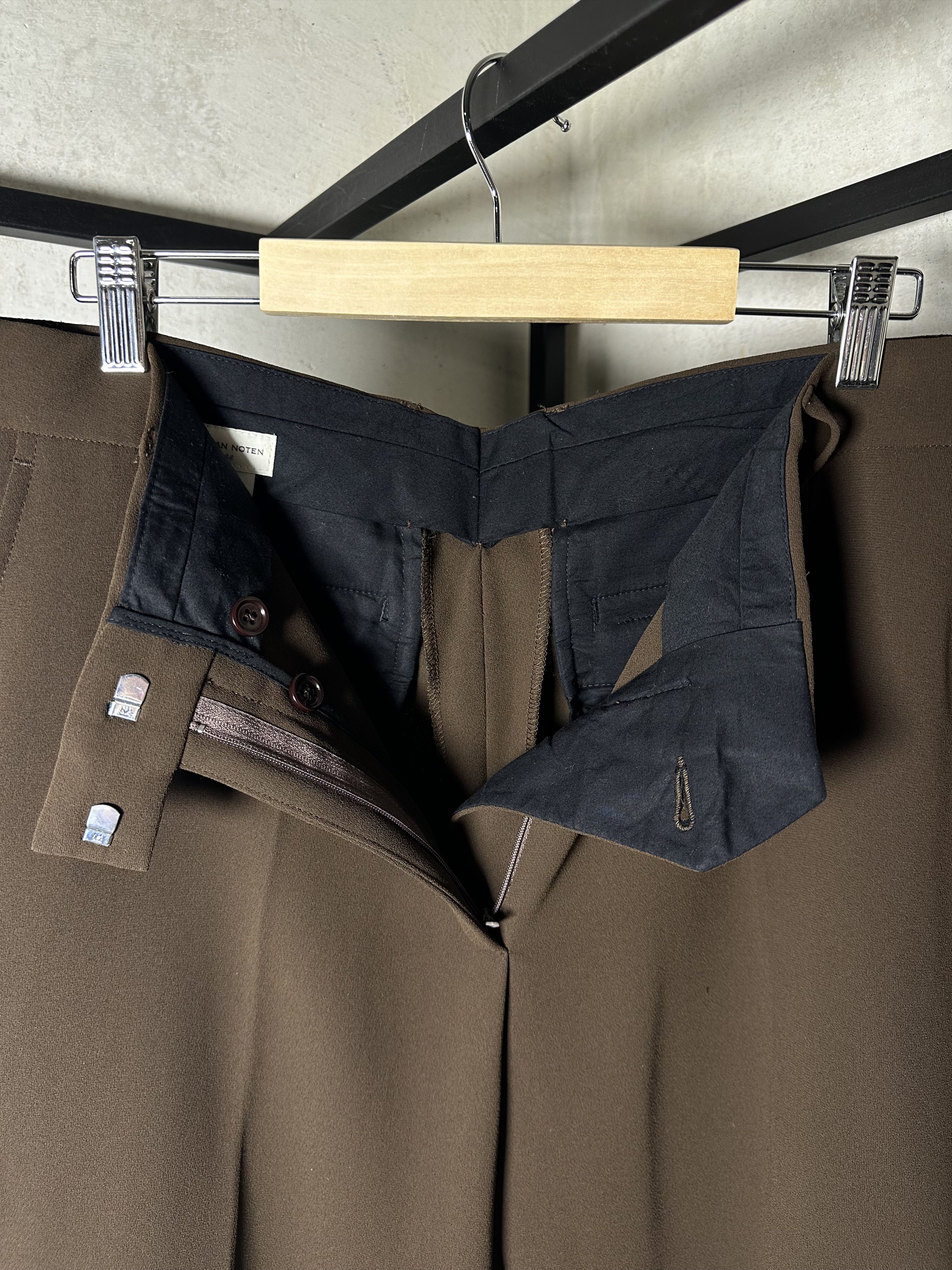 Dries Van Noten Dries Van Noten Chocolate Trousers Size US 28 / EU 44 - 7 Thumbnail