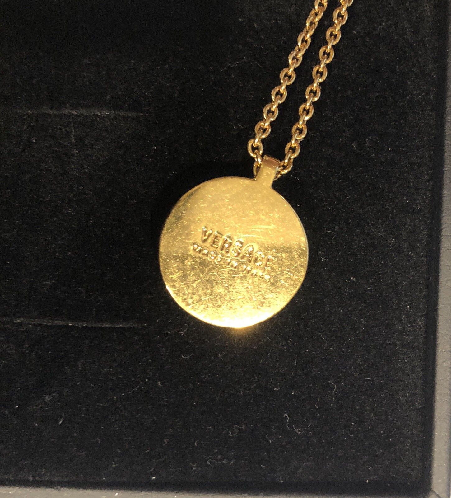 Versace Enamel Medusa Necklace Black+Gold Size ONE SIZE - 7 Thumbnail
