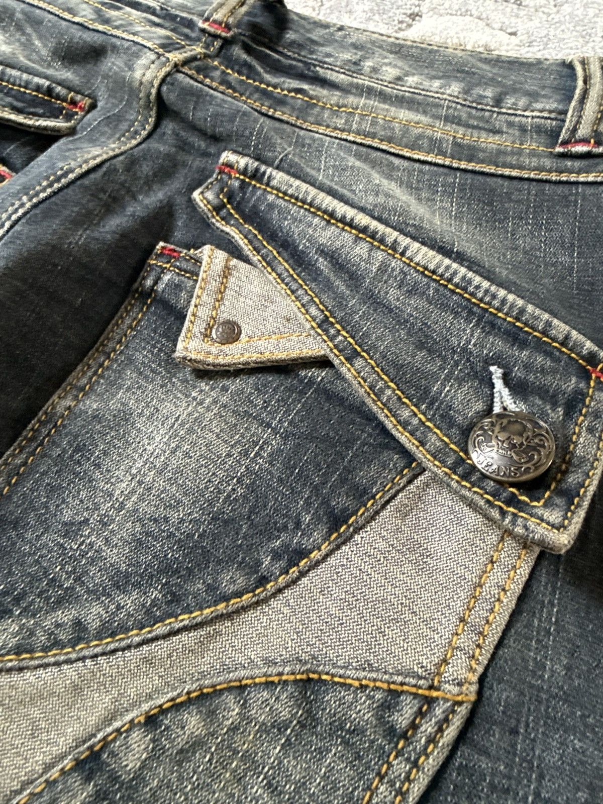 If Six Was Nine Ifsixwasnine Lgb Kapital Junya Style Low Rise Flared Jeans Size US 28 / EU 44 - 20 Thumbnail