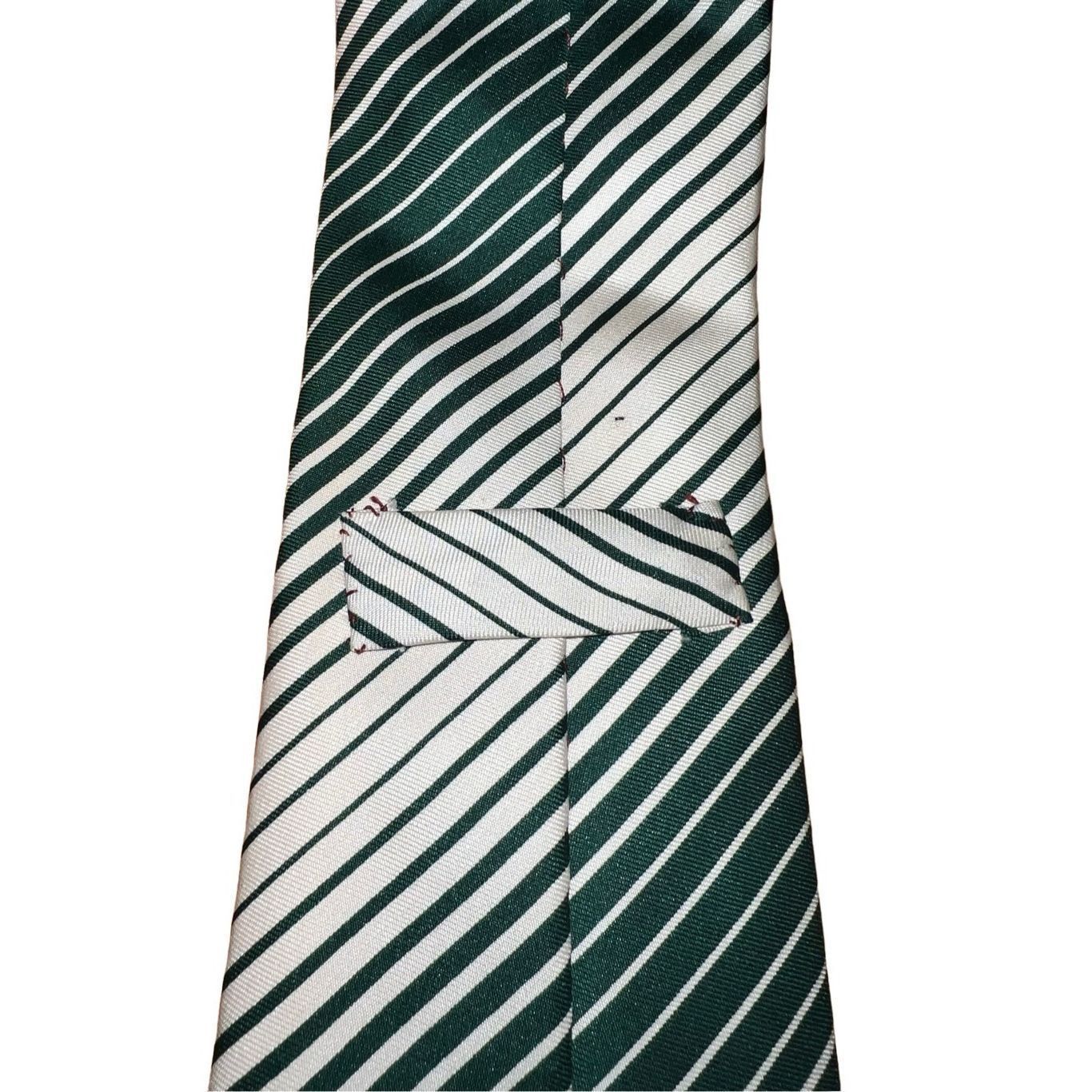 Turnbull & Asser Turnbull & Asser Racing Green & Off White 100% Handmade Neck Size ONE SIZE - 4 Thumbnail