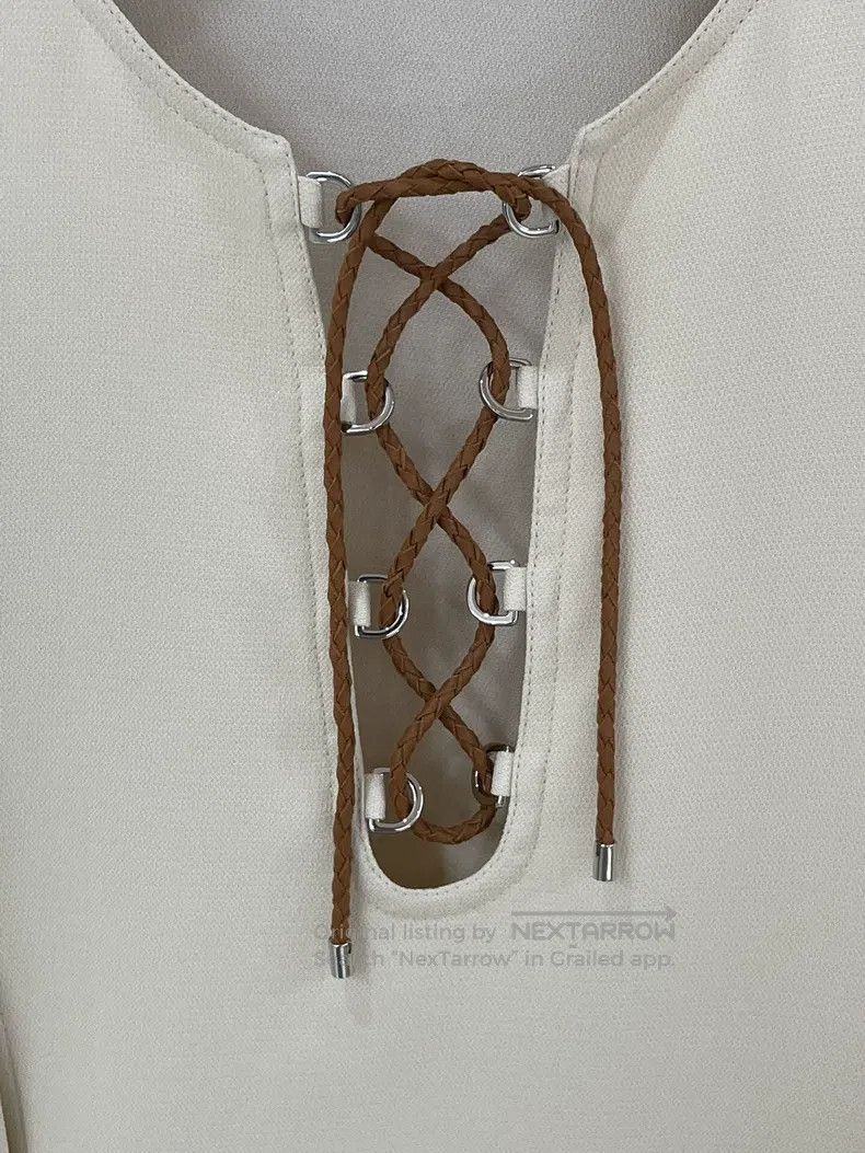 Hermes Hermes Off-White Dress Shirt Size XXS / US 00 / IT 34 - 2 Thumbnail