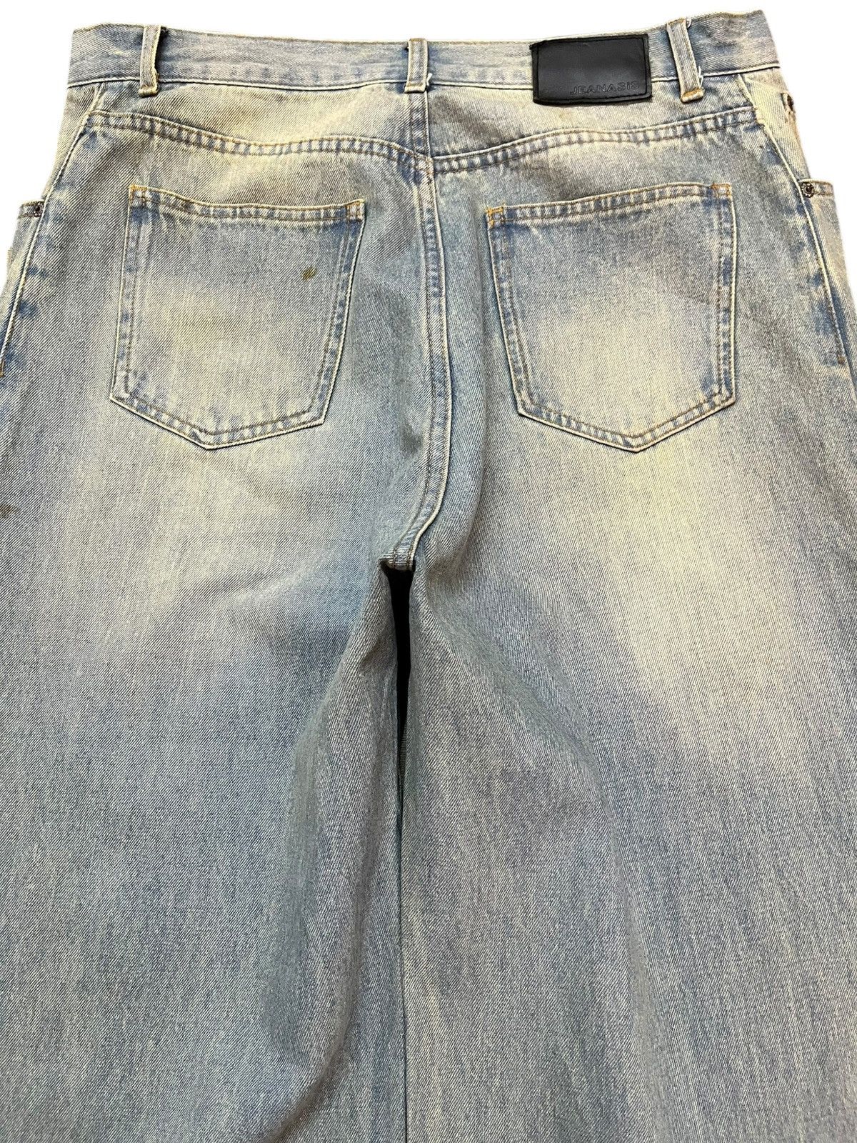 Japanese Brand Vintage Jeanasis Baggy Wide Leg Distressed Denim Size US 33 - 7 Thumbnail