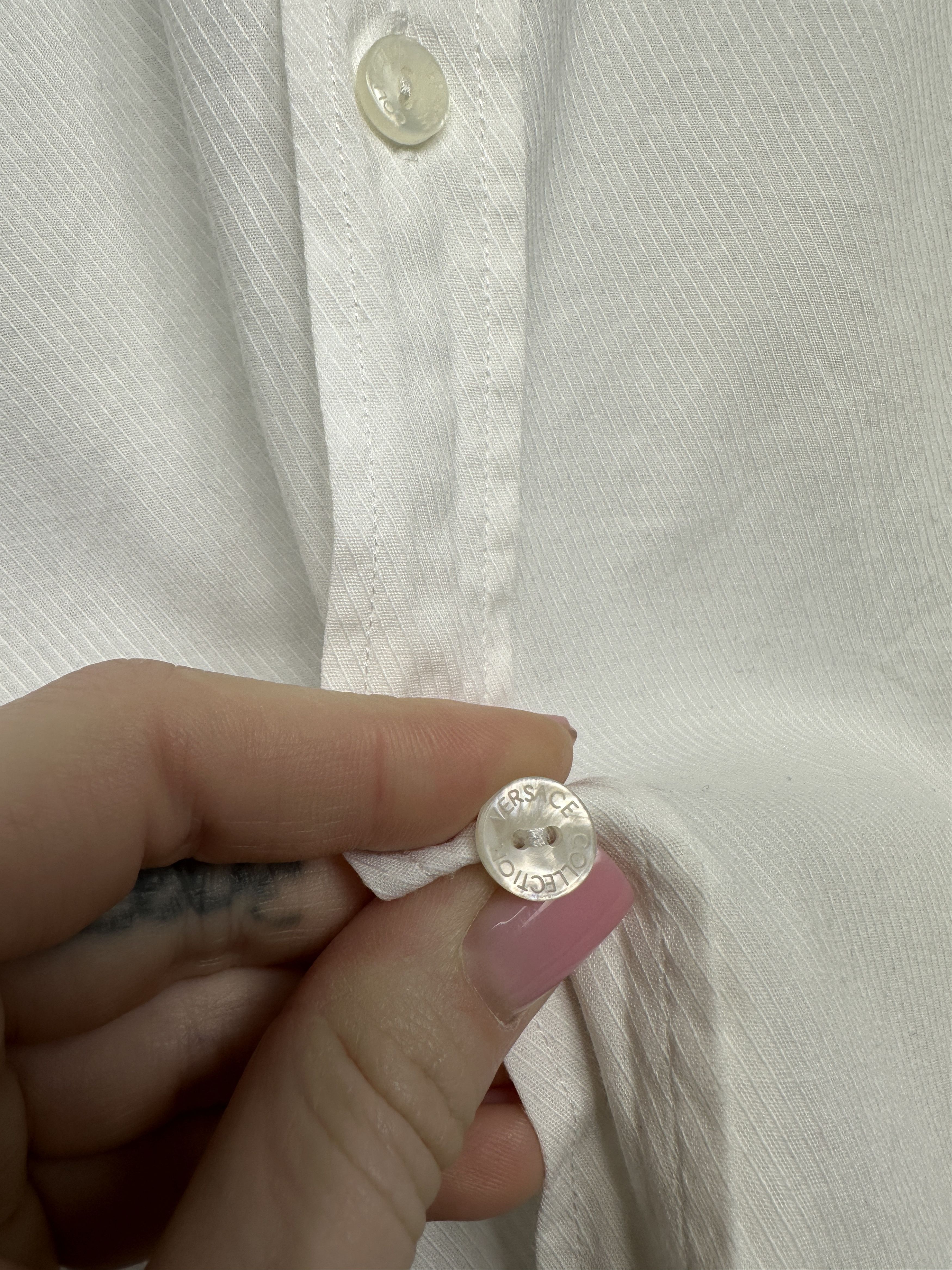 Versace Versace Collection Mens Long Sleeve White Shirt Size US L / EU 52-54 / 3 - 5 Thumbnail