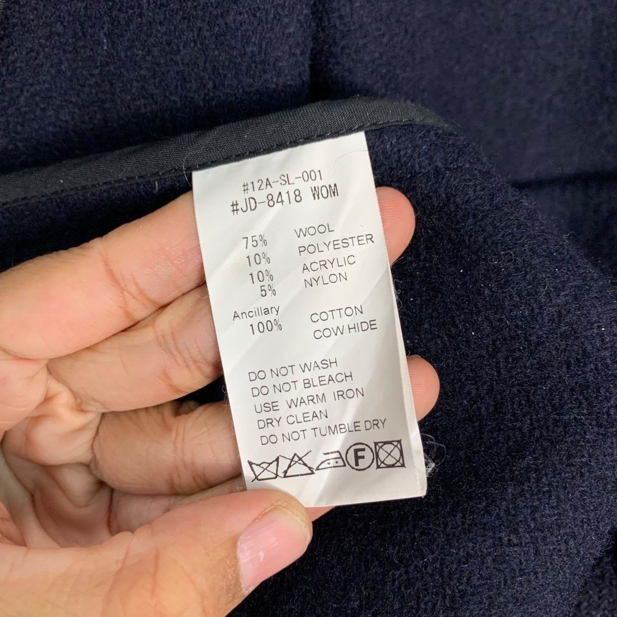 Danton DANTON Wool Navy Blue Overcoat jacket #2507-C113 Size US S / EU 44-46 / 1 - 19 Thumbnail