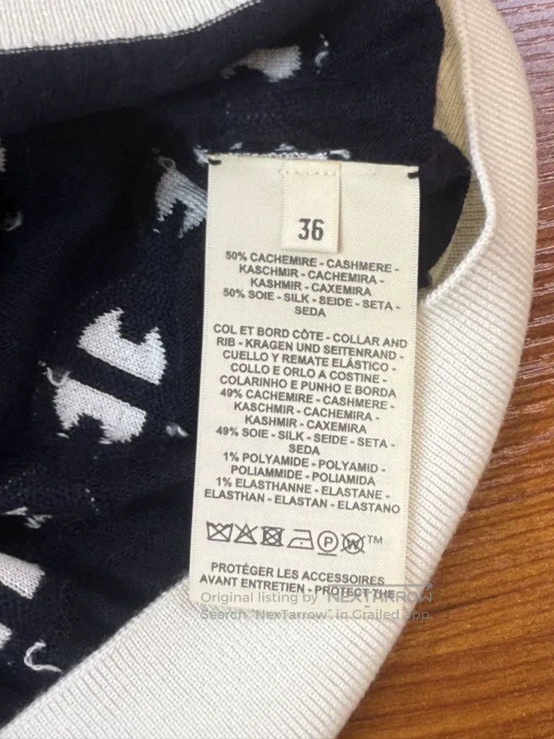 Hermes Hermes Blue Black and White Pig Nose Knit Sweater, Size 36 Size XS / US 0-2 / IT 36-38 - 5 Thumbnail