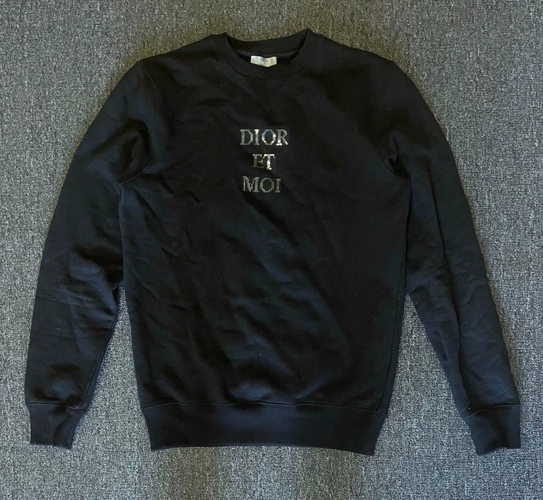 Dior Black Sweatshirt with Scaled Logo-yf