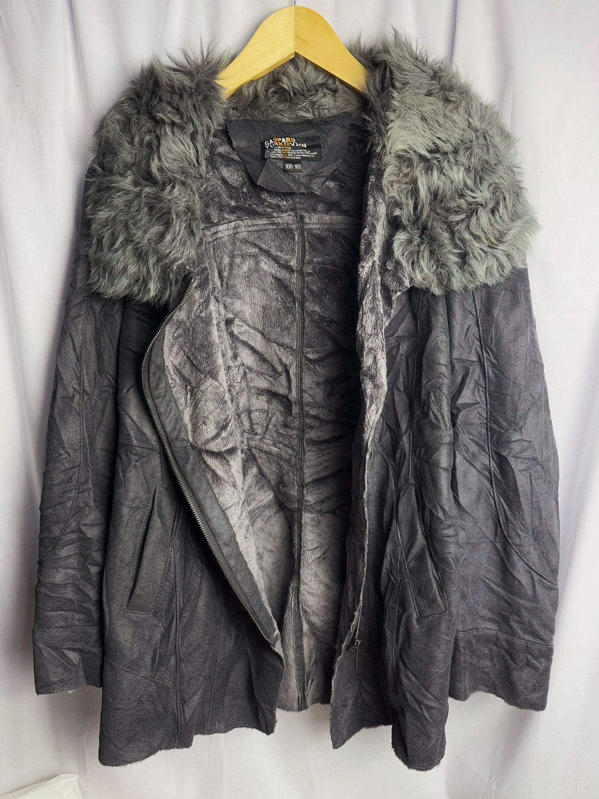 If Six Was Nine ASYMMETRICAL FUR SUEDE JACKET SEDITIONARIES PUNK STYLE Size US M / EU 48-50 / 2 - 2 Thumbnail